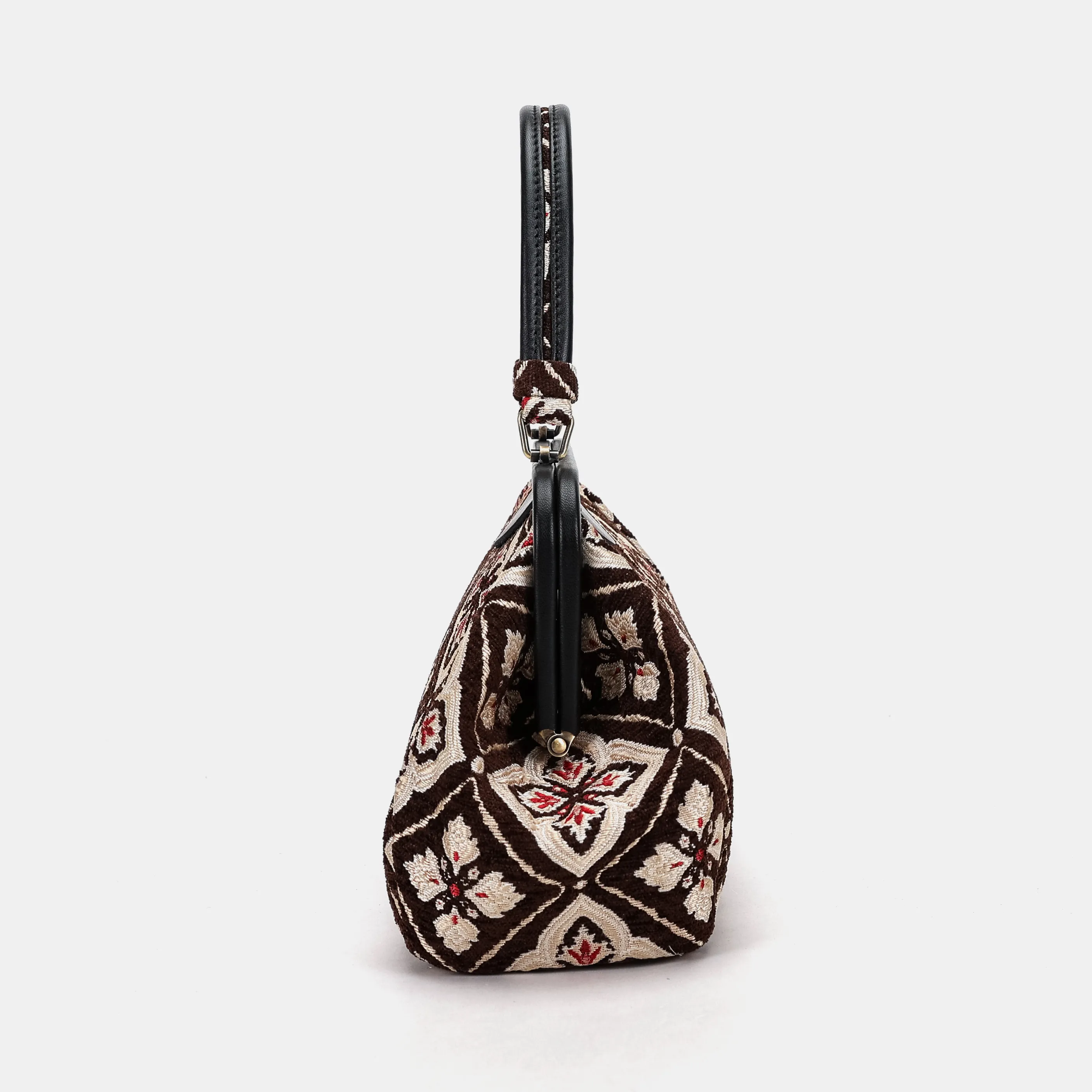 Ethnic Brown Top Handle Purse - Image 3
