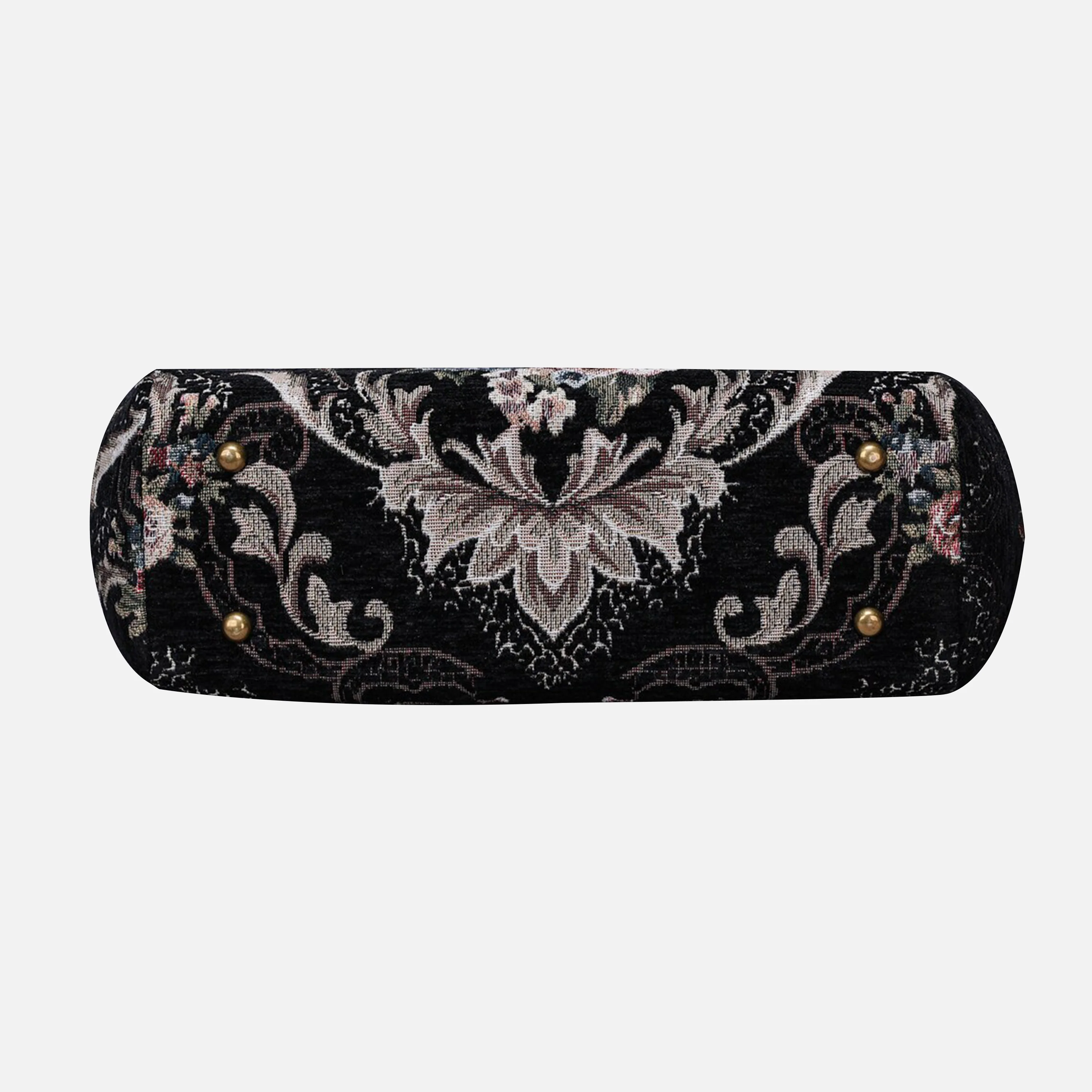 Floral Black Top Handle Purse - Image 4