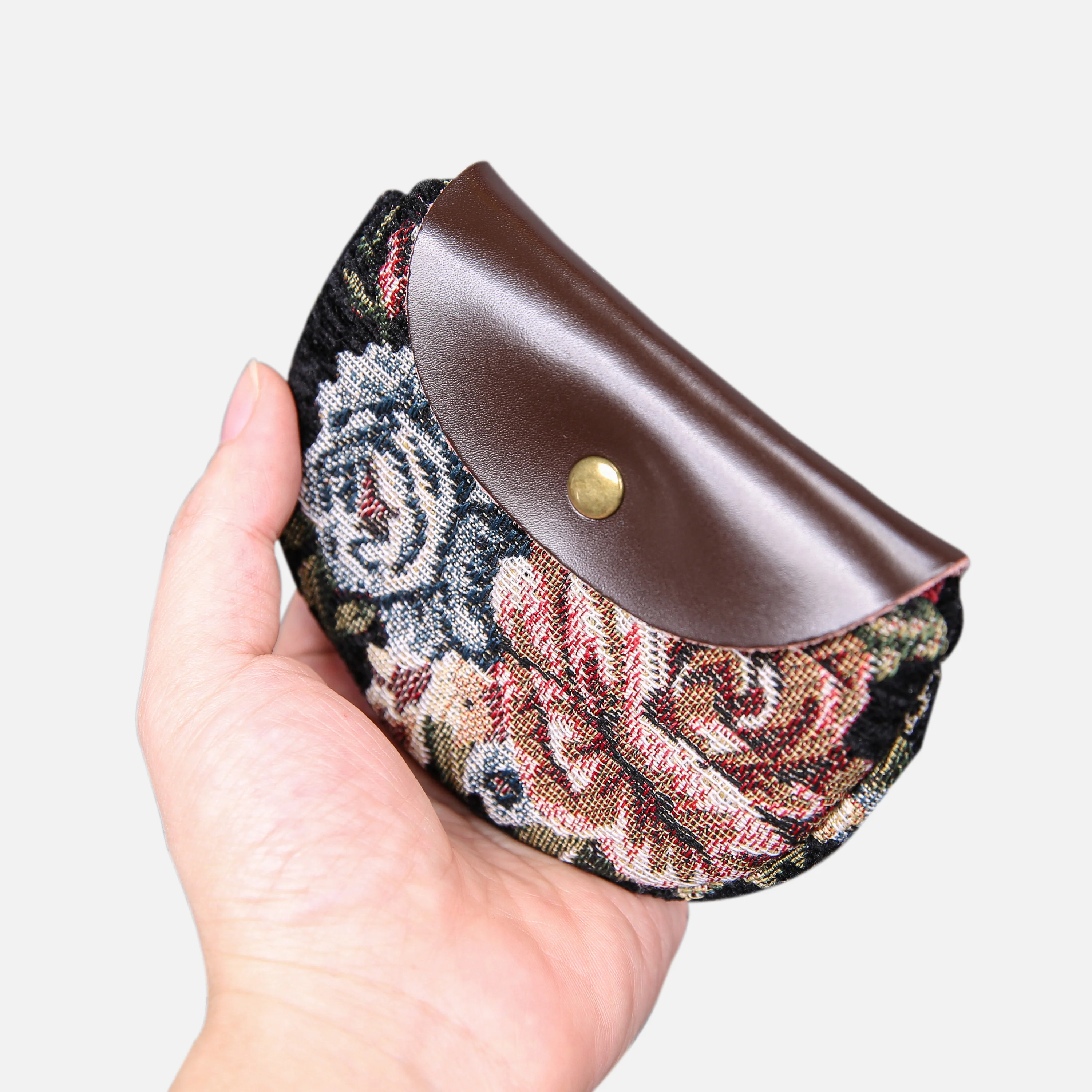 Floral Black Rosary Bag