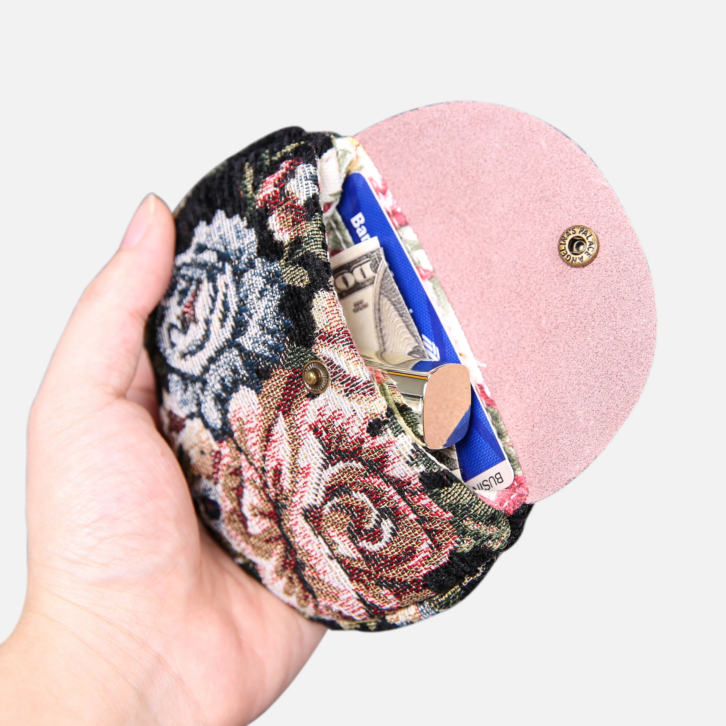 Floral Black Rosary Bag - Image 2
