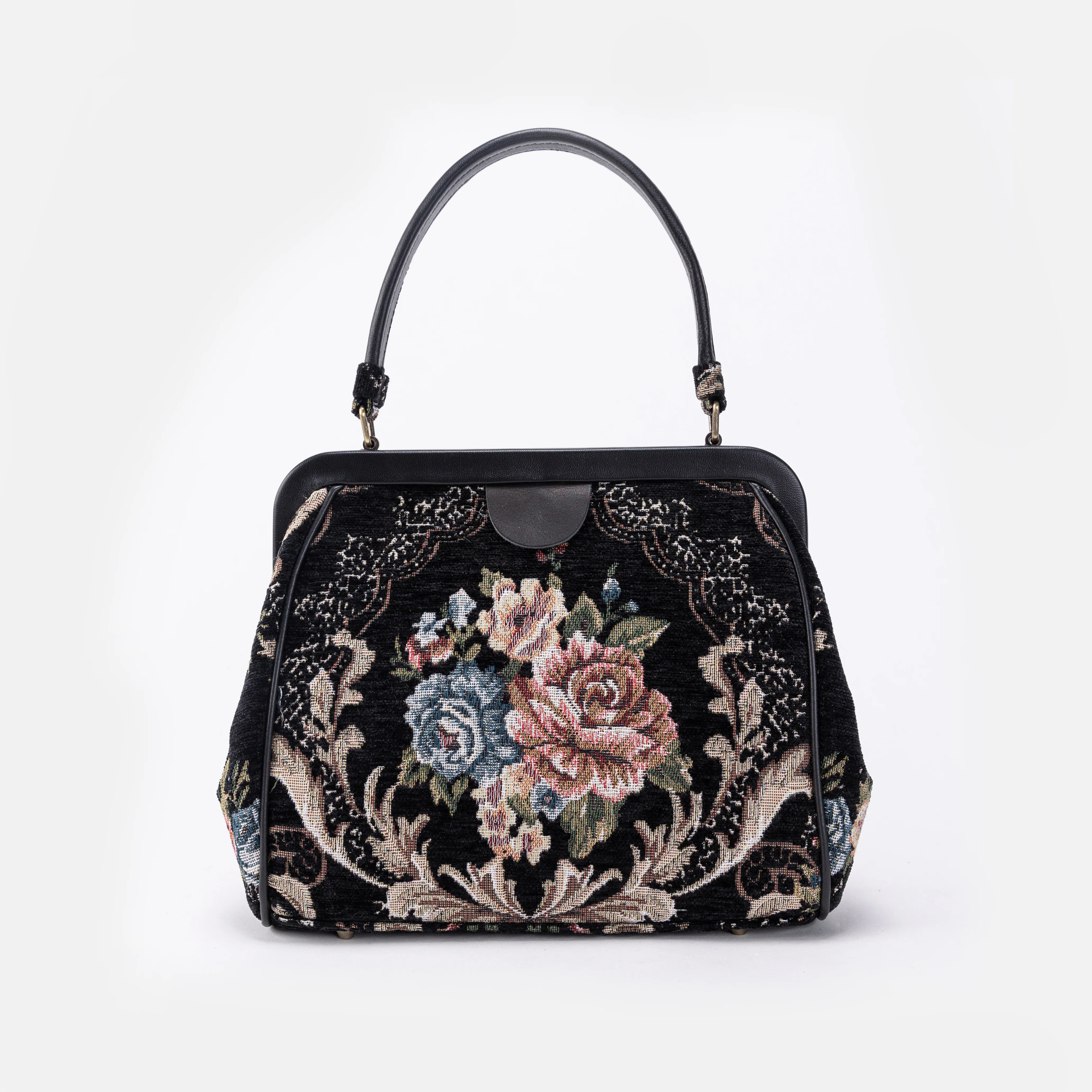 Floral Black Alma Satchel