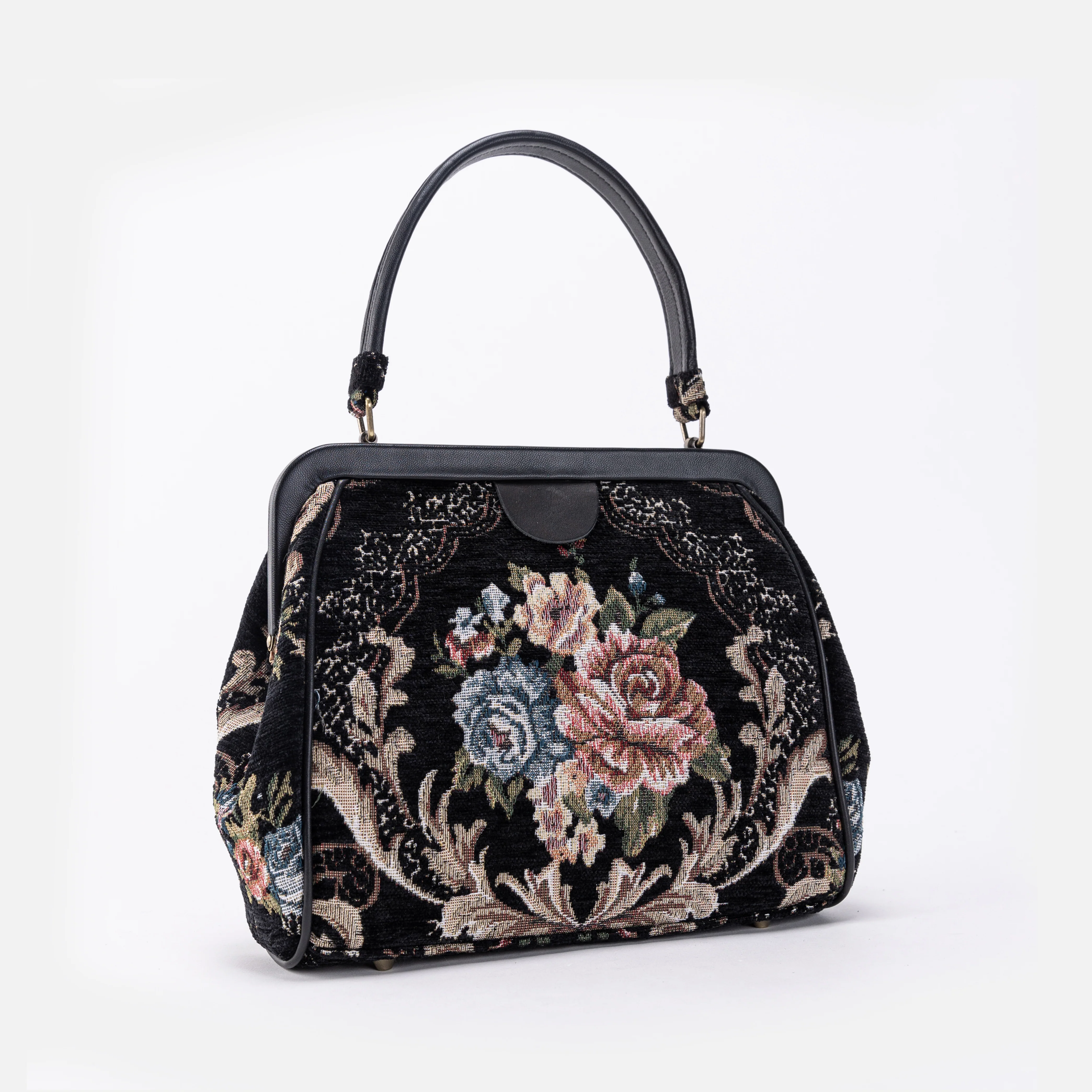 Floral Black Alma Satchel - Image 3
