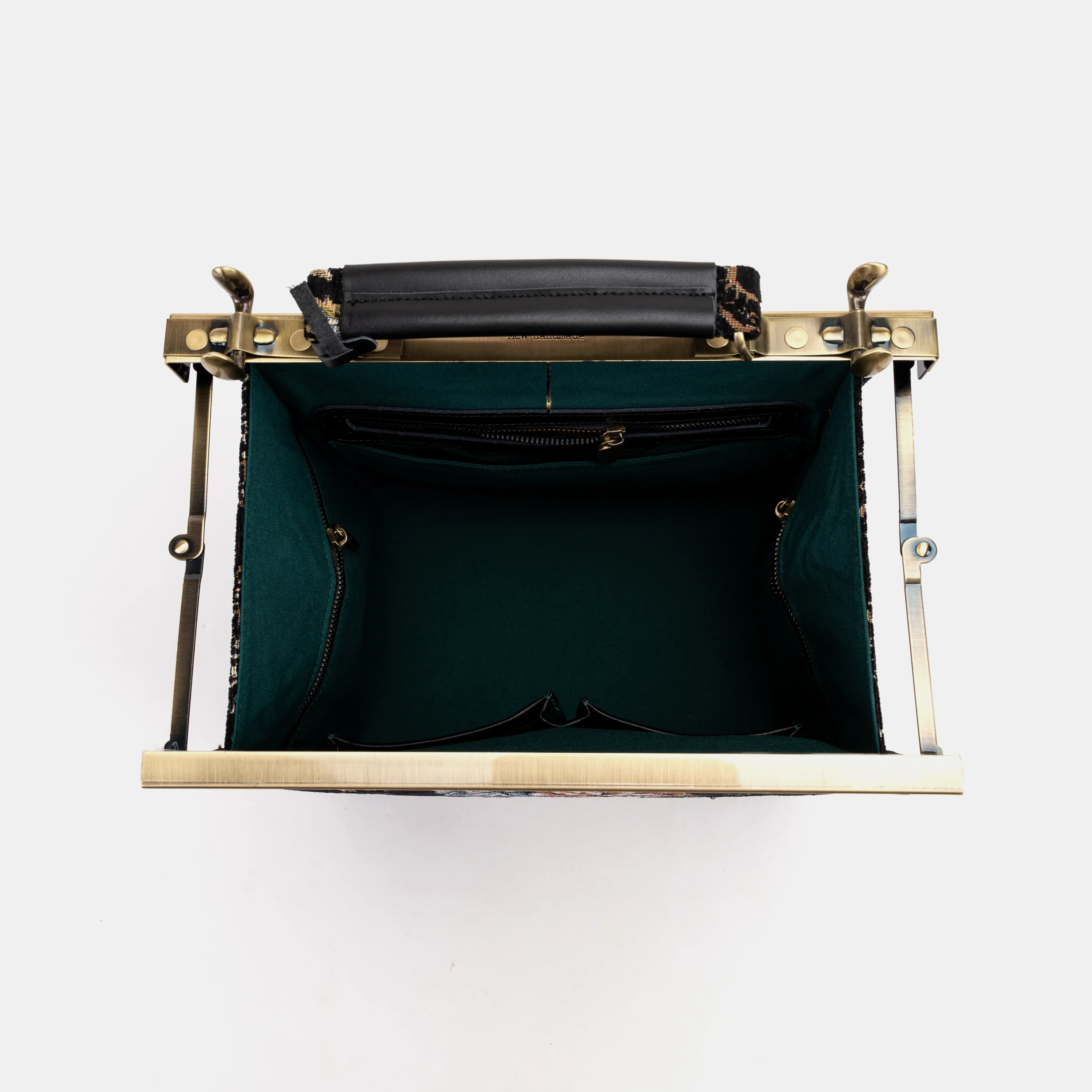 Floral Black Cecile Carpet Purse Gladstone Bag - Image 8