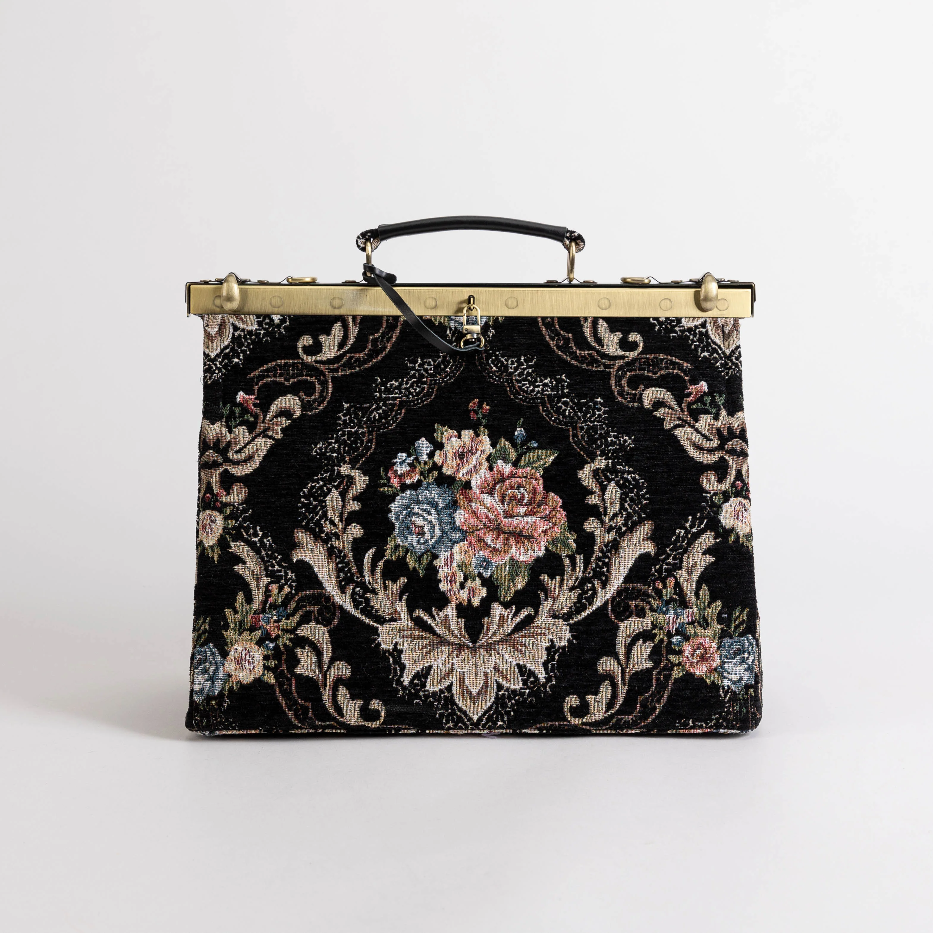 Floral Black Celine Carpet Gladstone Bag - Image 2