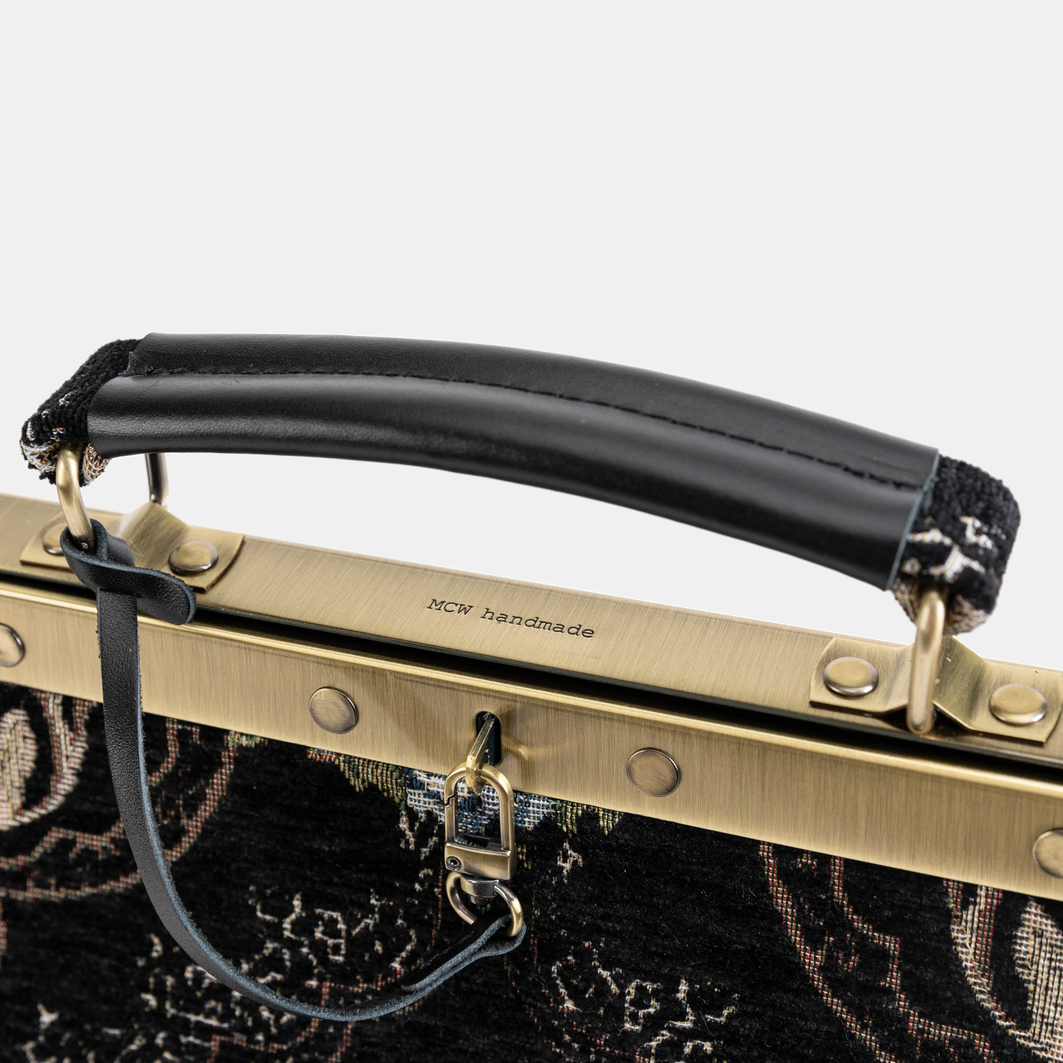 Floral Black Celine Carpet Gladstone Bag - Image 4