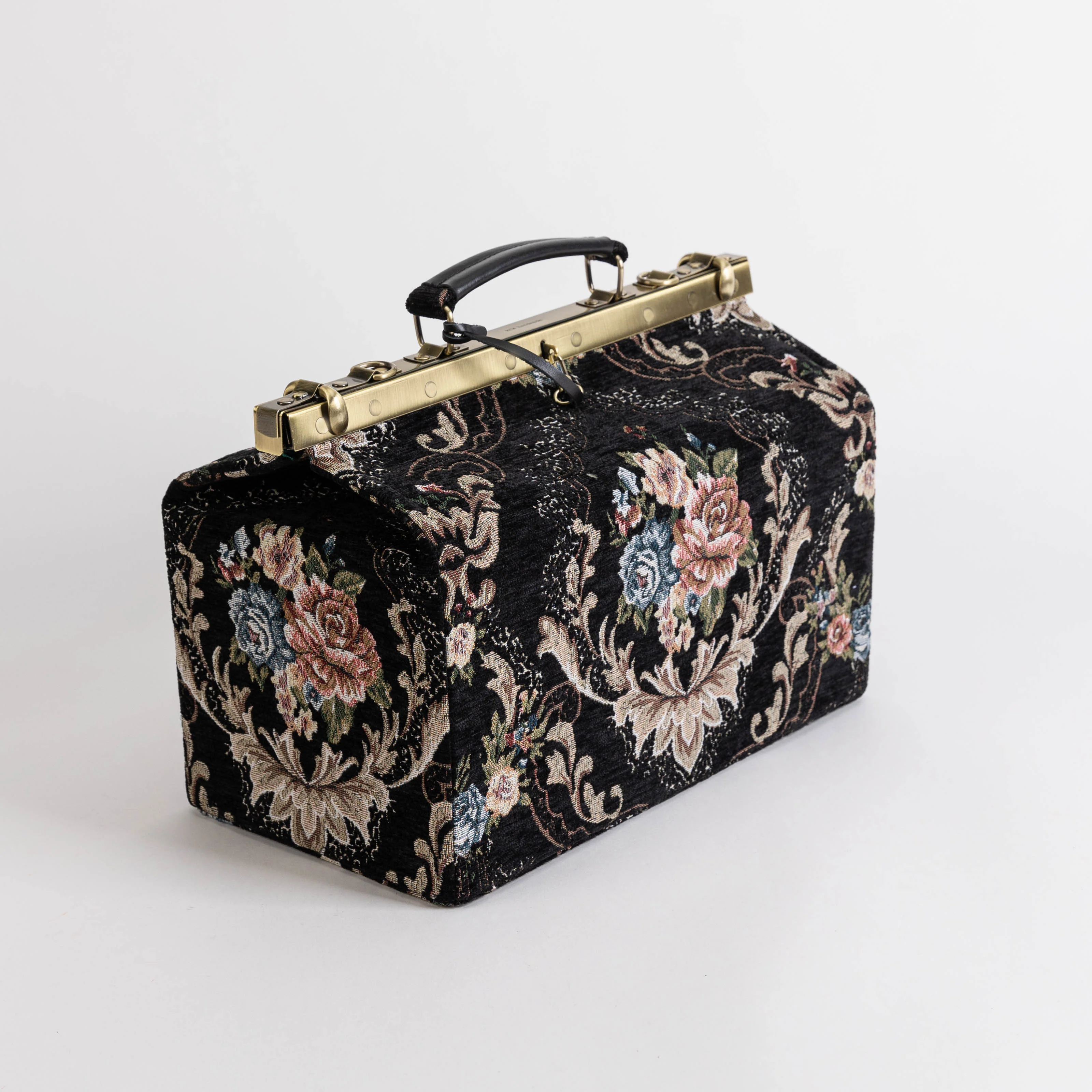 Floral Black Genevieve Carpet Gladstone Bag - Image 3