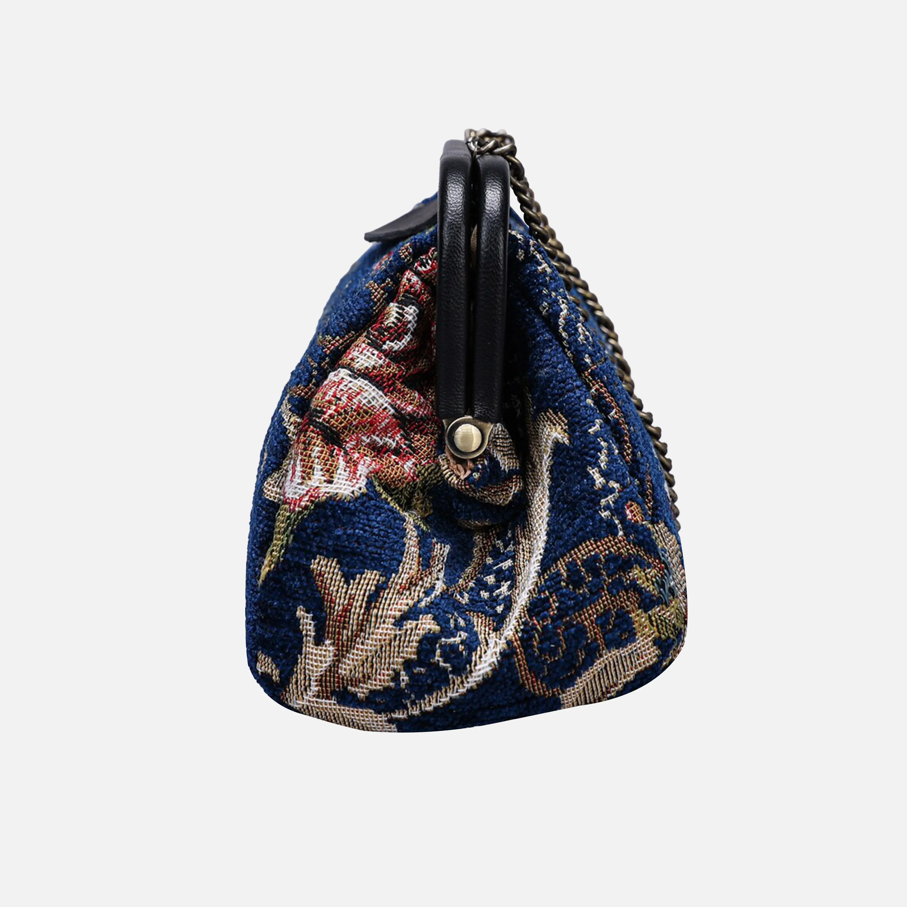 Floral Blue Evening Bag Clutch - Image 4