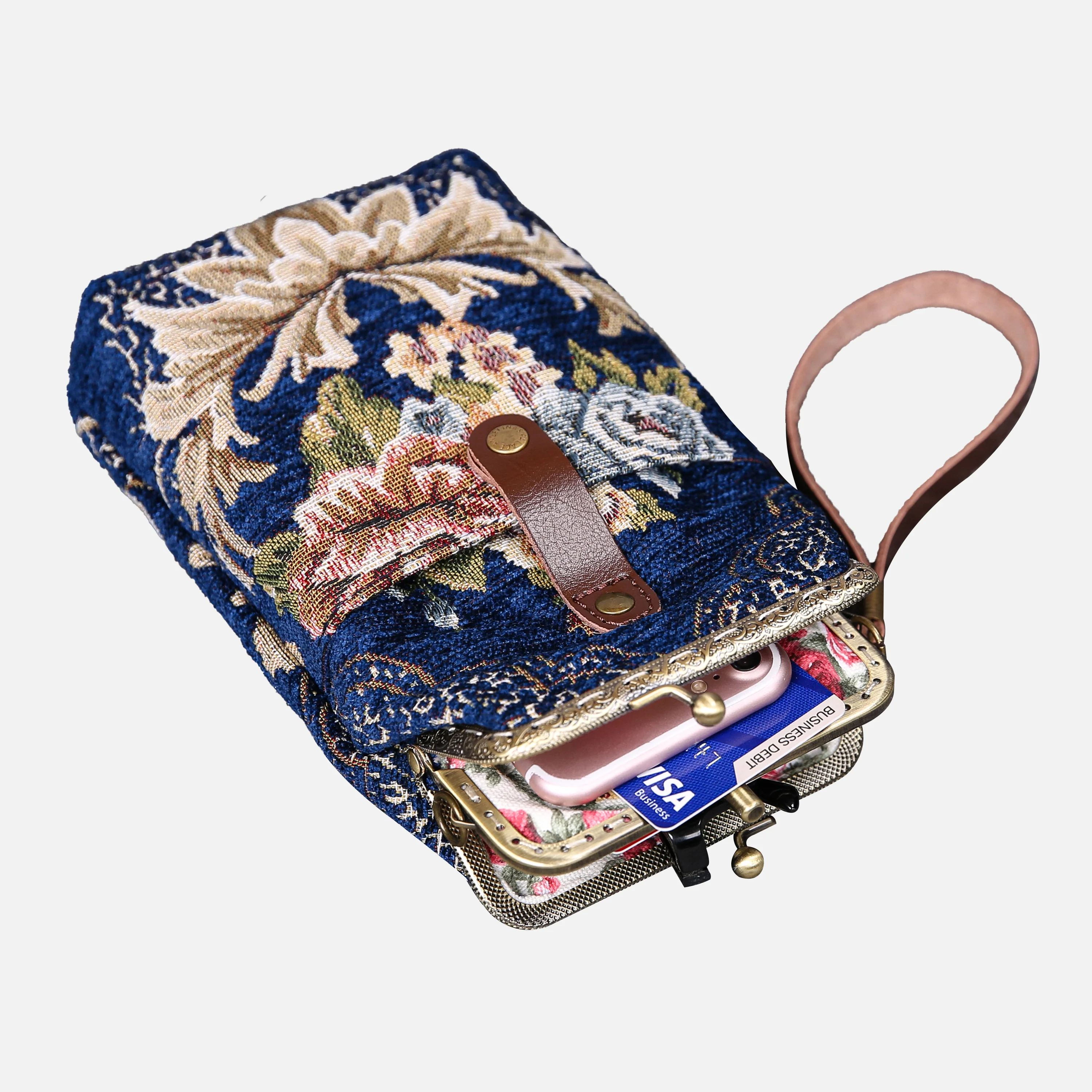 Floral Blue Carpet Phone Case - Image 4
