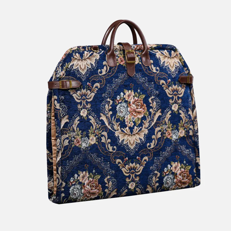 Floral Blue Carpet Garment Bag