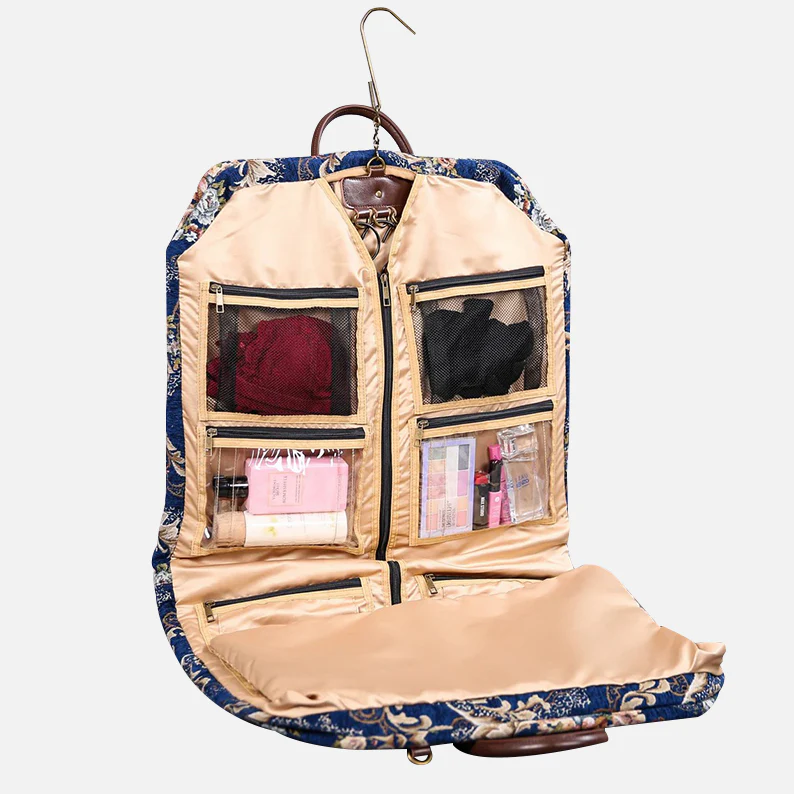 Floral Blue Carpet Garment Bag - Image 5