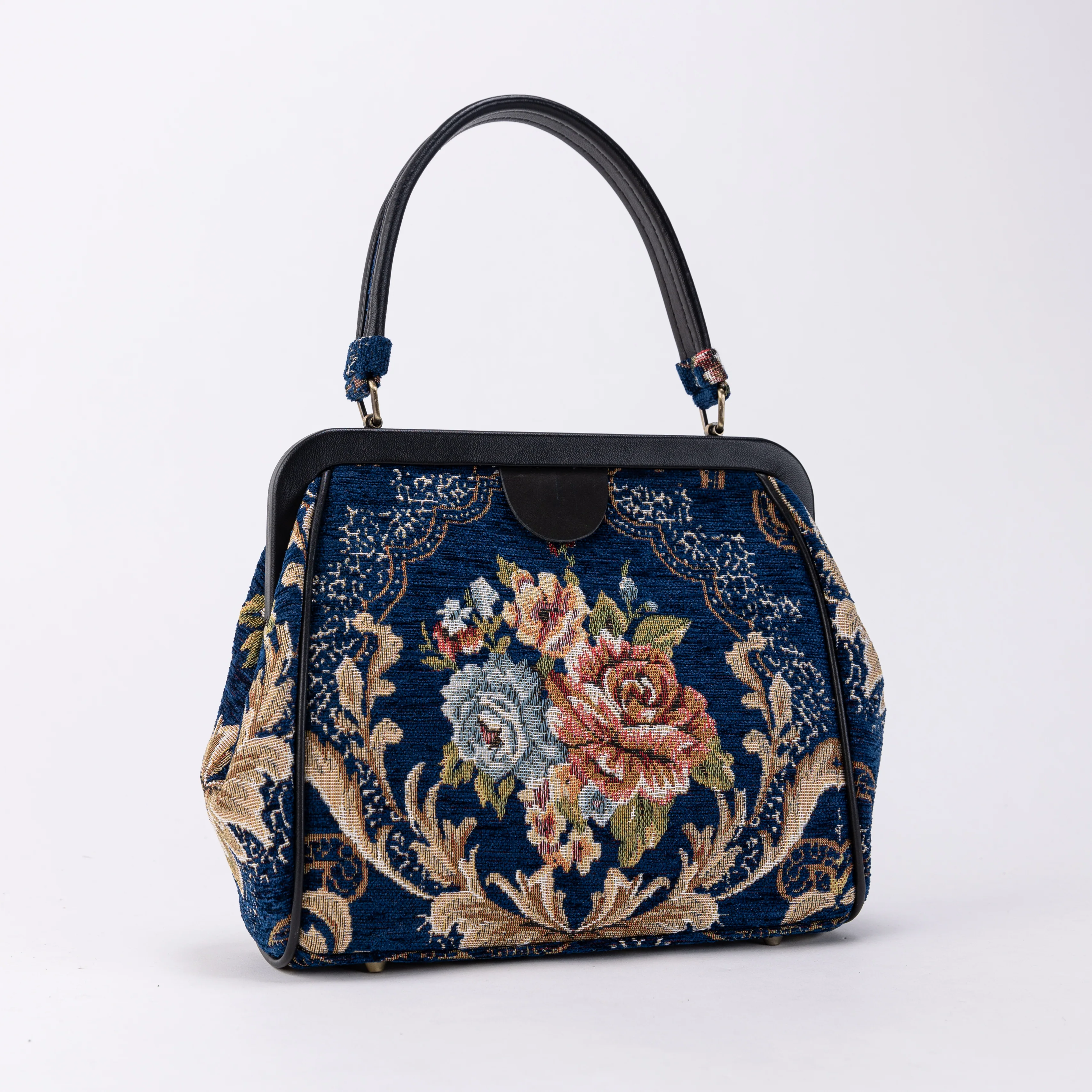 Floral Blue Alma Satchel - Image 3