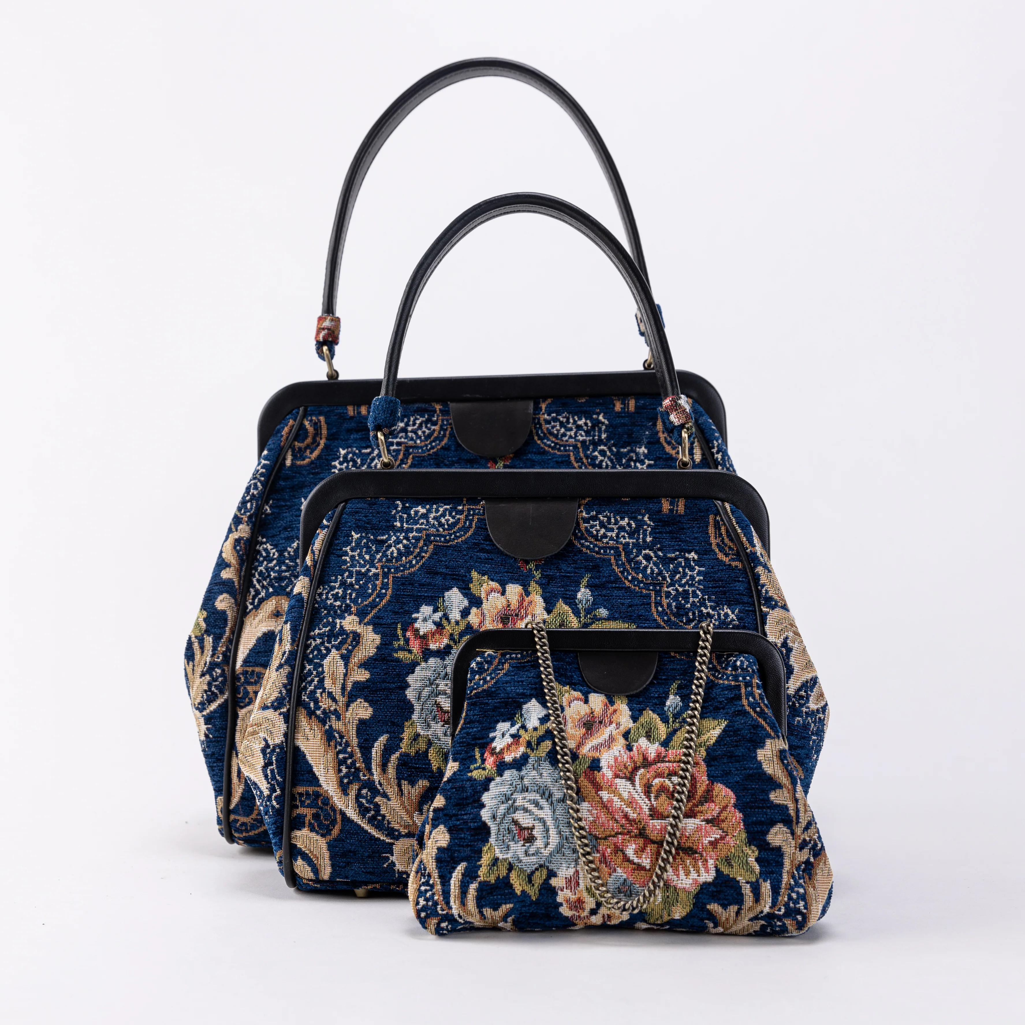Floral Blue Alma Satchel - Image 7