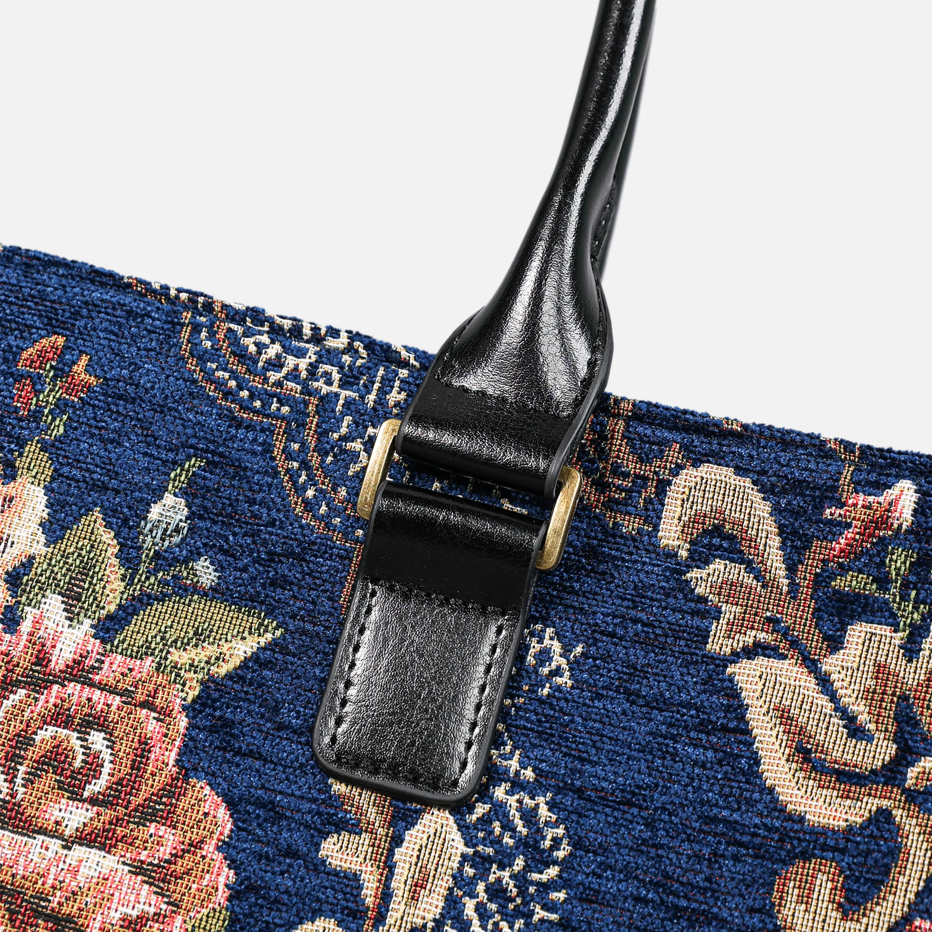 Floral Blue Laptop Work Tote - Image 5