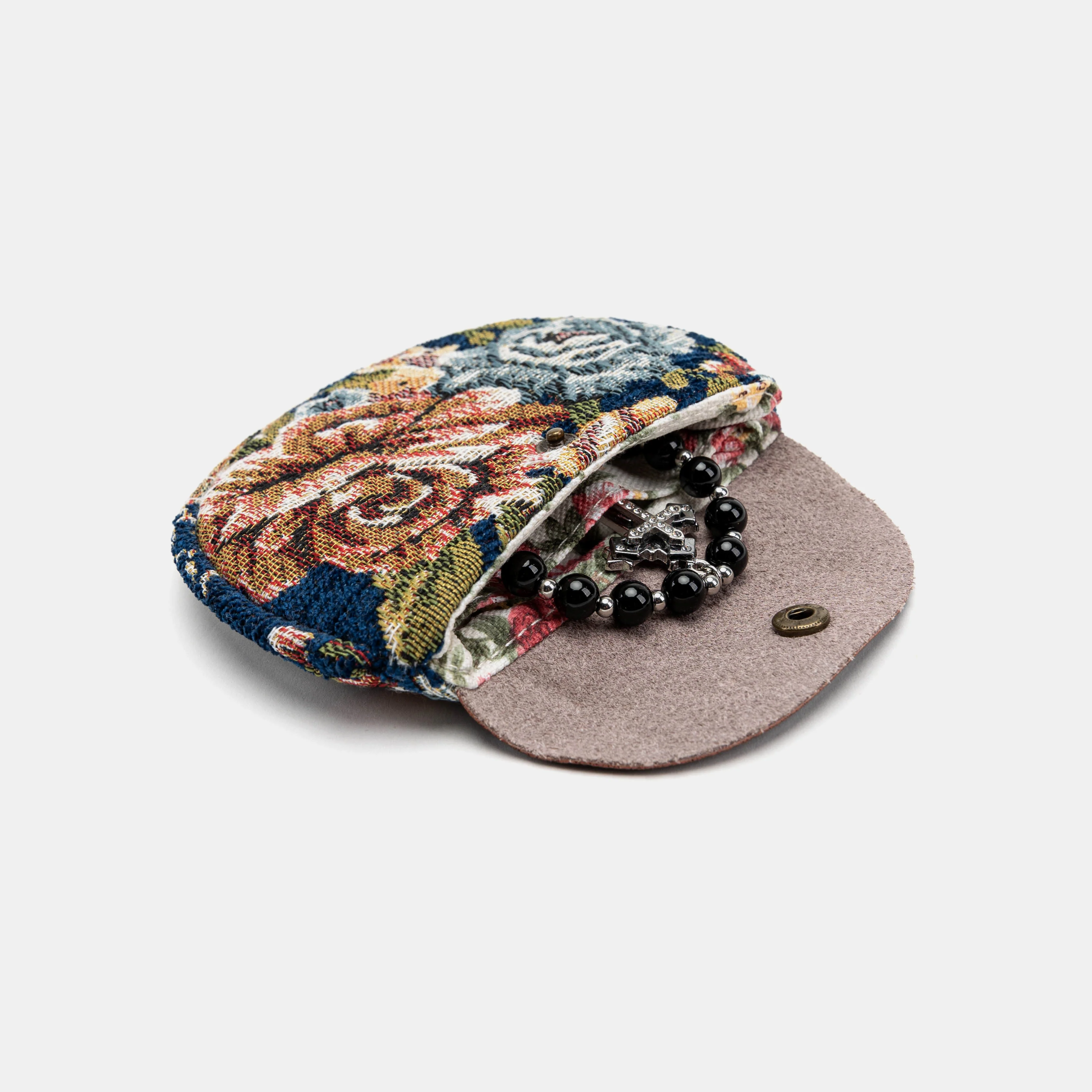 Floral Blue Rosary Bag - Image 3