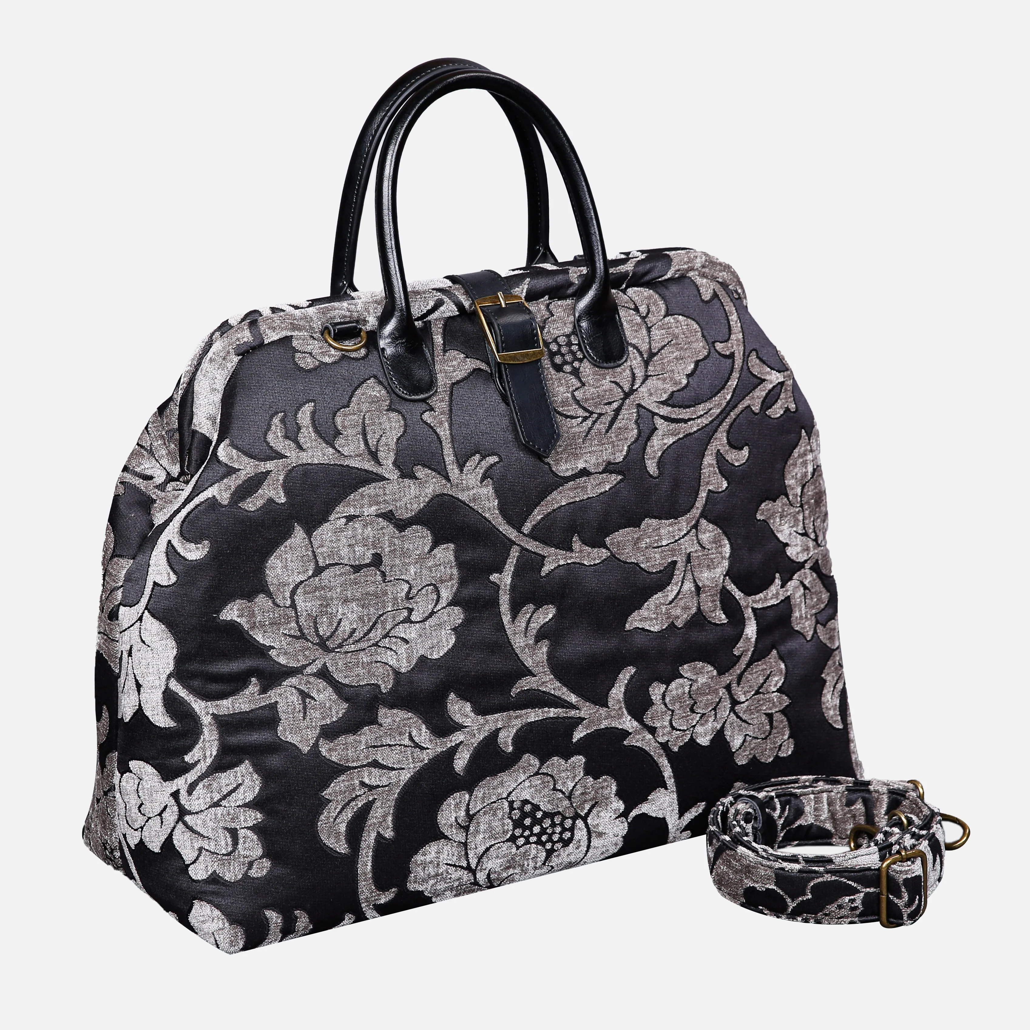 Floral Brocade Grey Mary Poppins Weekender - Image 3
