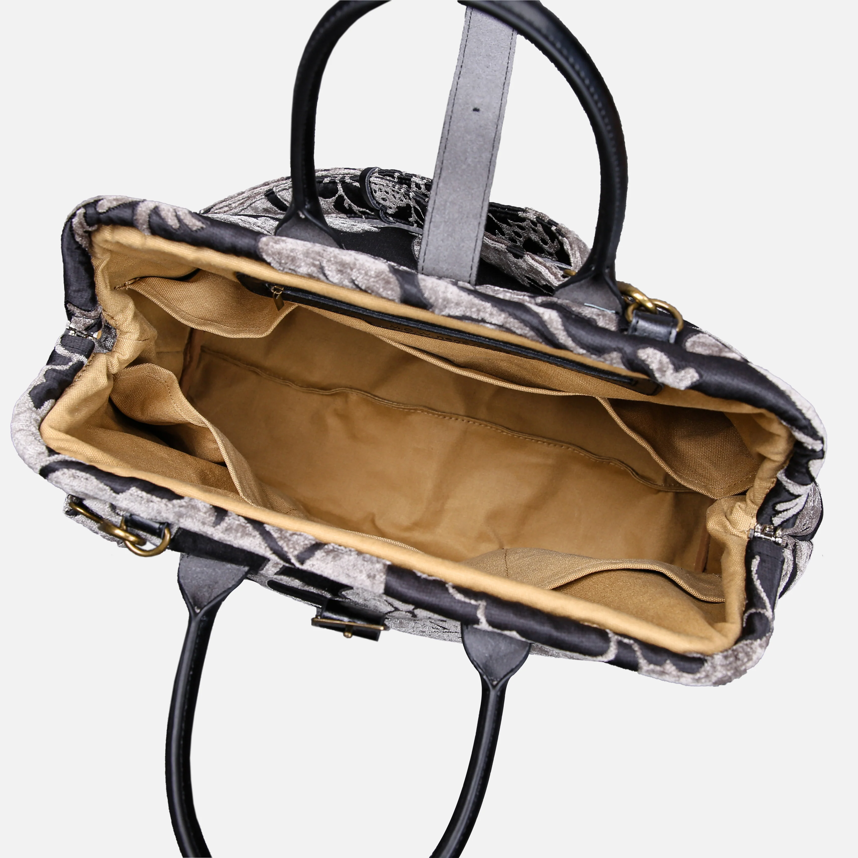 Floral Brocade Grey Mary Poppins Weekender - Image 6