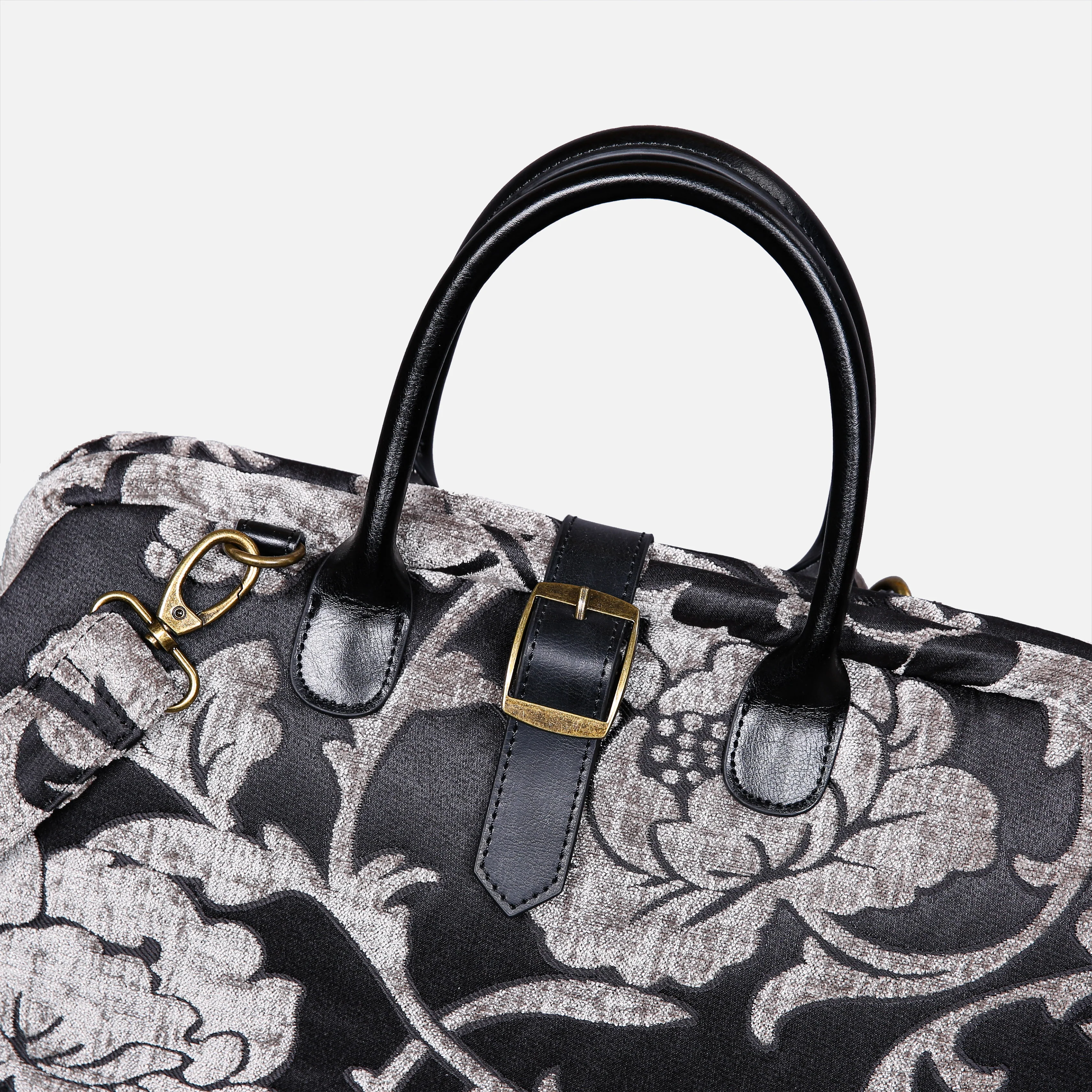 Floral Brocade Grey Mary Poppins Weekender - Image 7