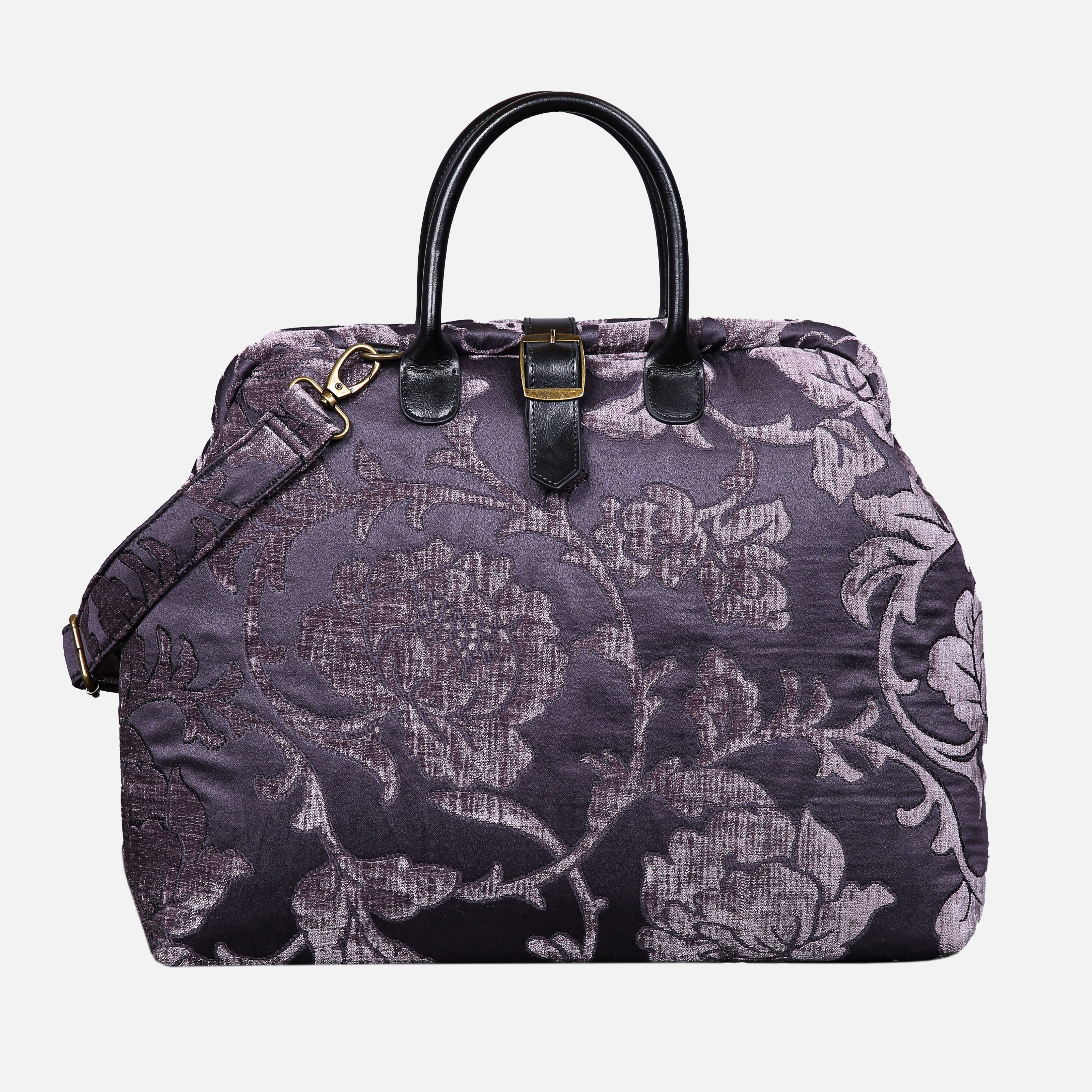Floral Brocade Purple Mary Poppins Weekender