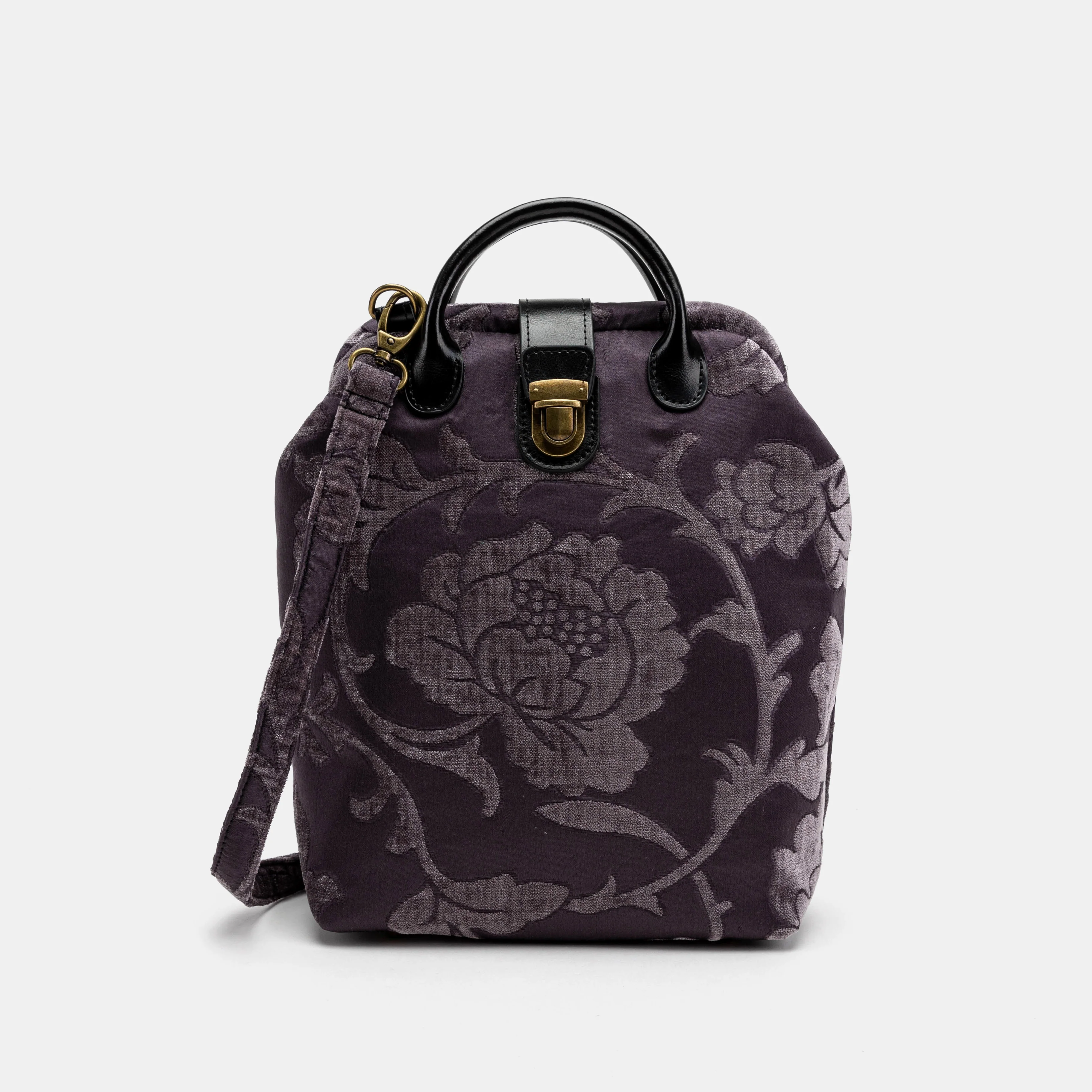 Floral Brocade Purple Everyday Backpack - Image 3