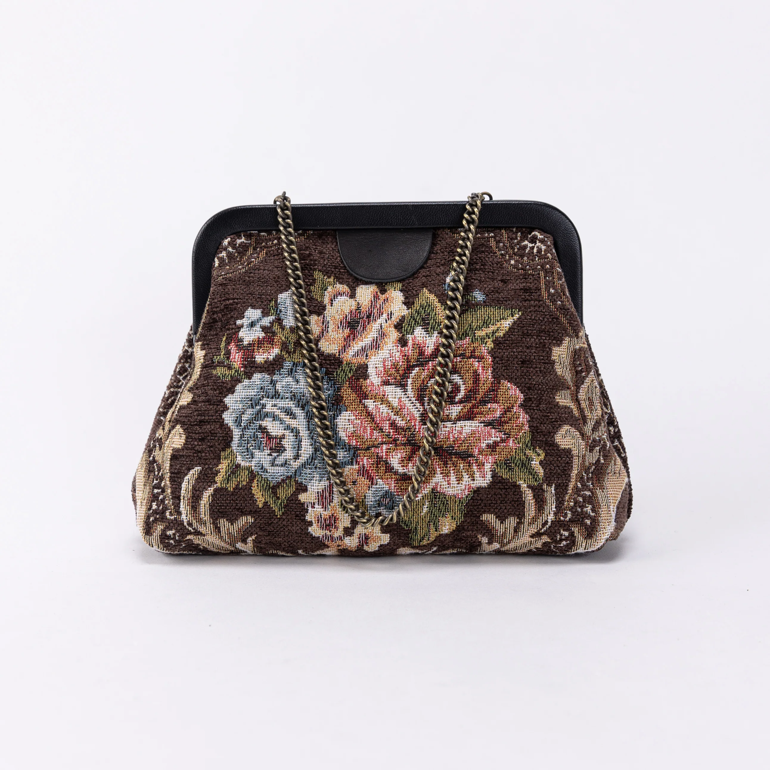 Floral Brown Alma Clutch - Image 5