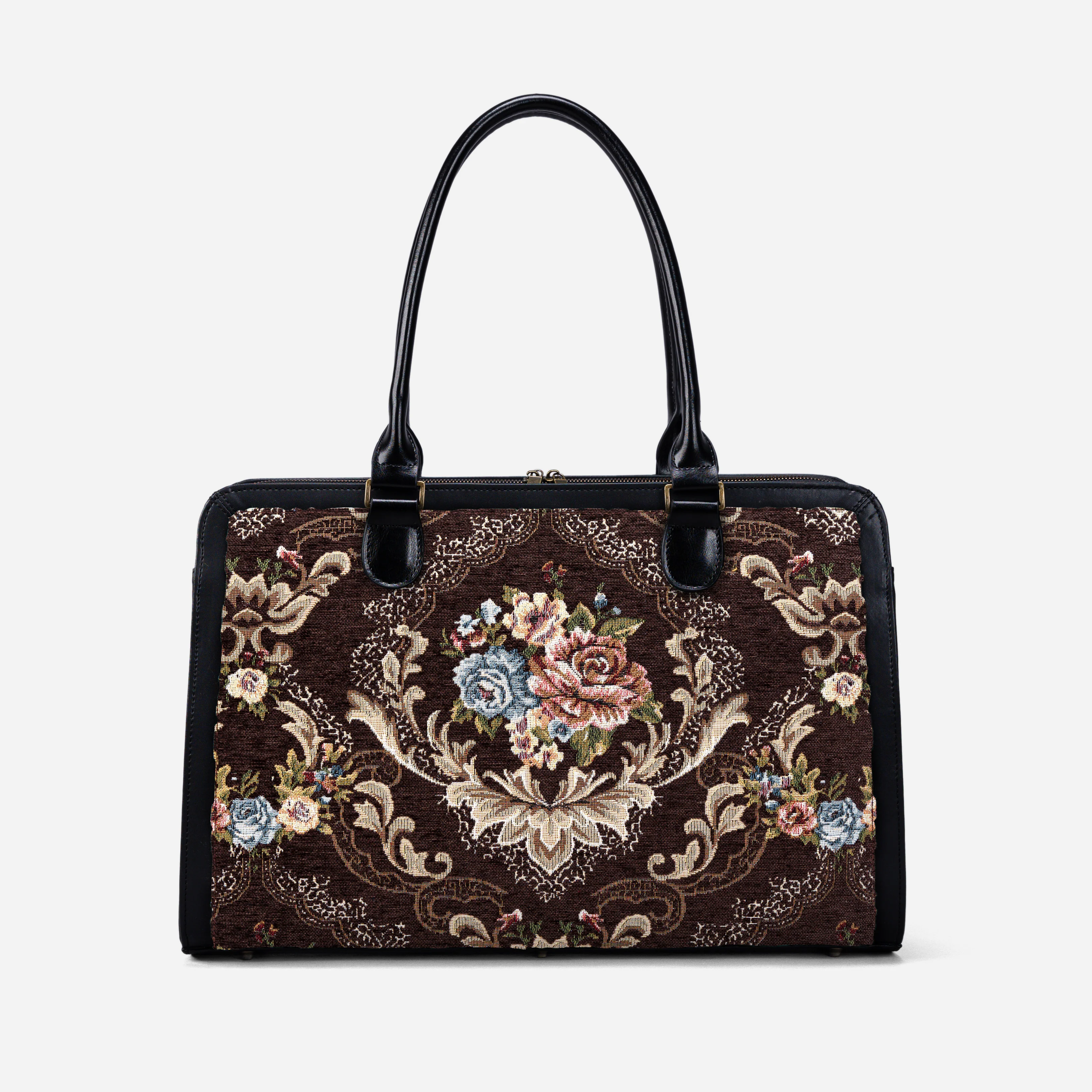 Floral Brown Business Tote - Image 3