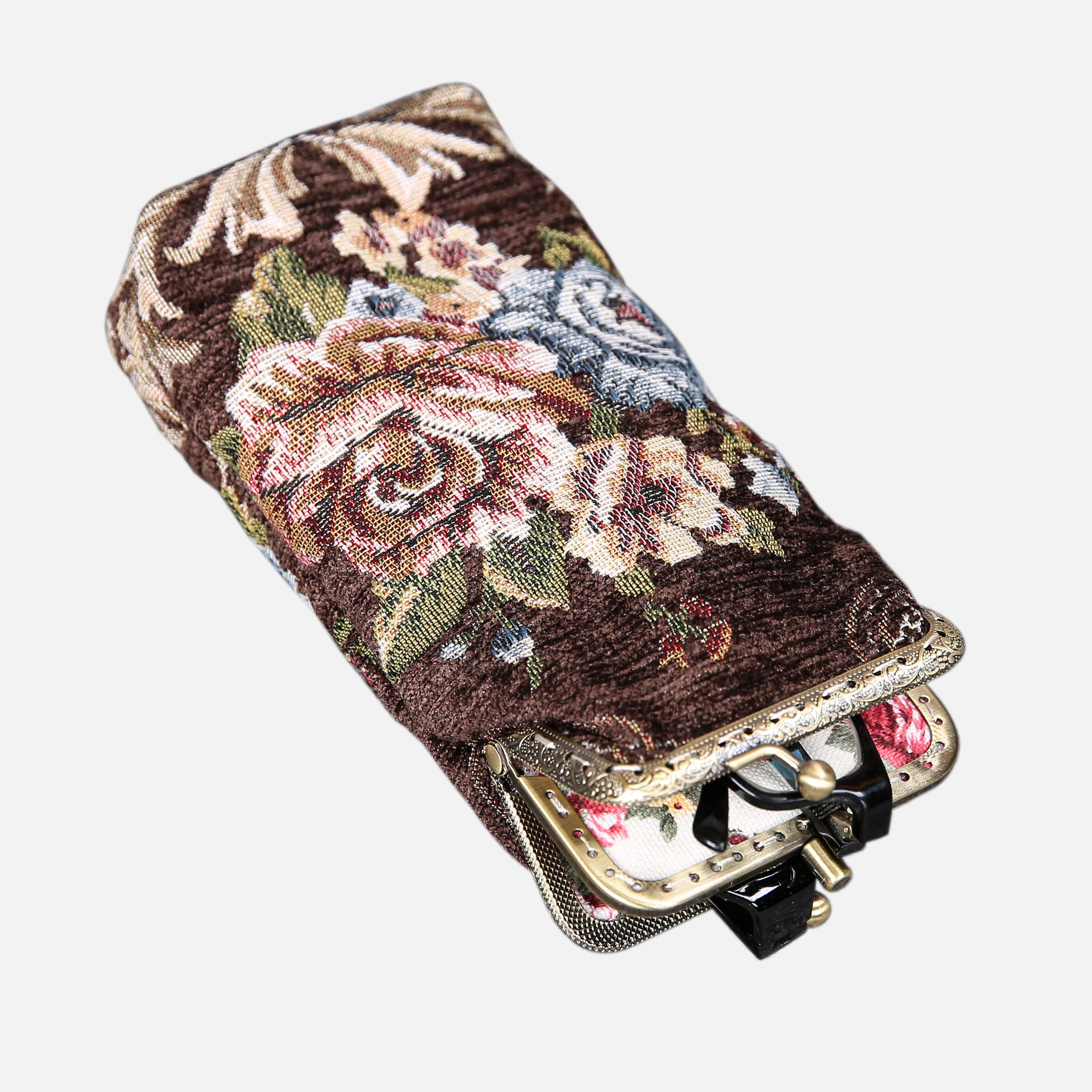 Floral Brown Carpet Eyeglasses Case - Image 2