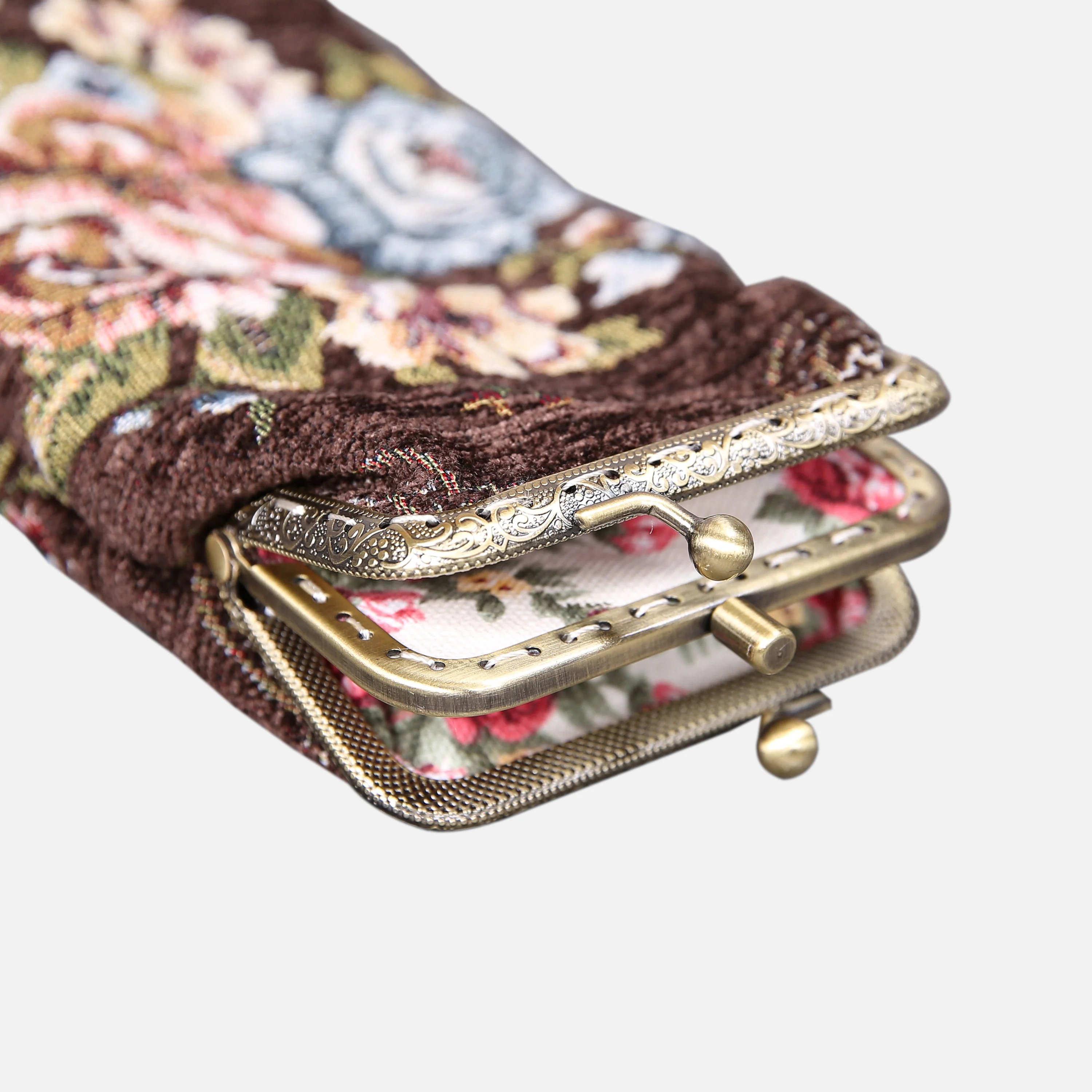 Floral Brown Carpet Eyeglasses Case - Image 4