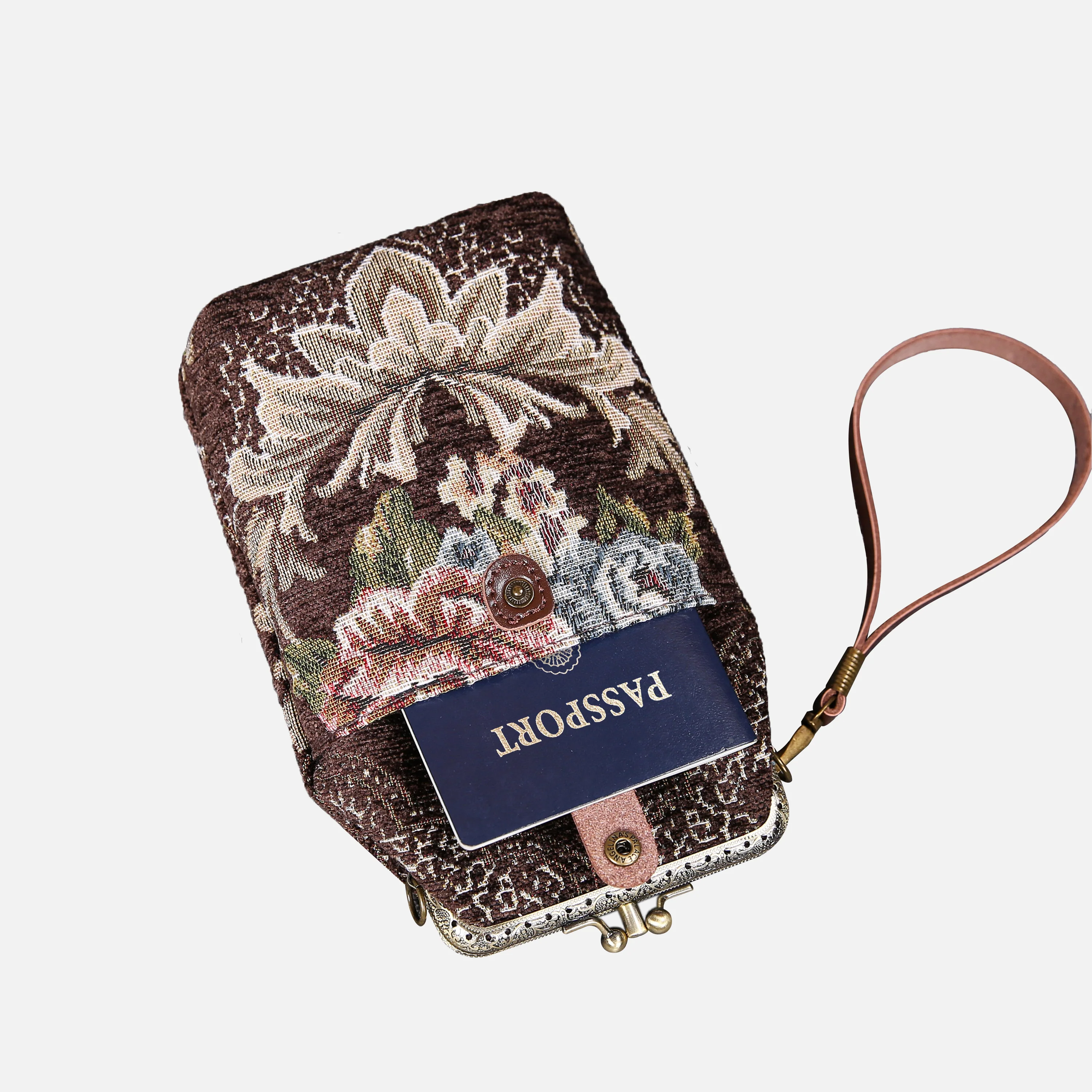 Floral Brown Carpet Phone Case - Image 4