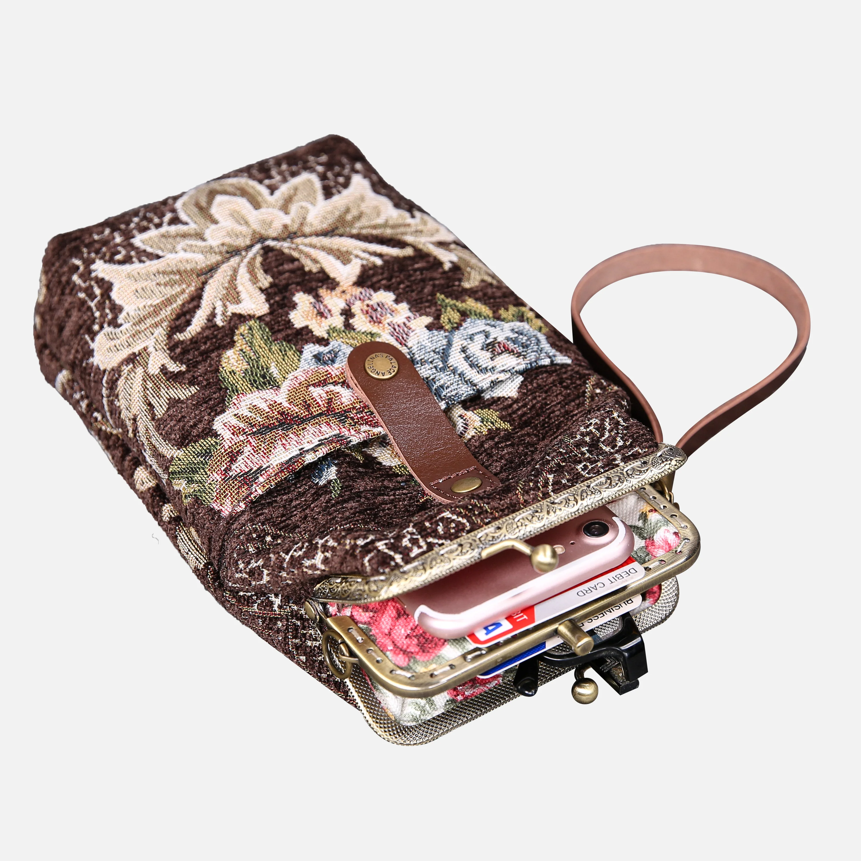 Floral Brown Carpet Phone Case - Image 5