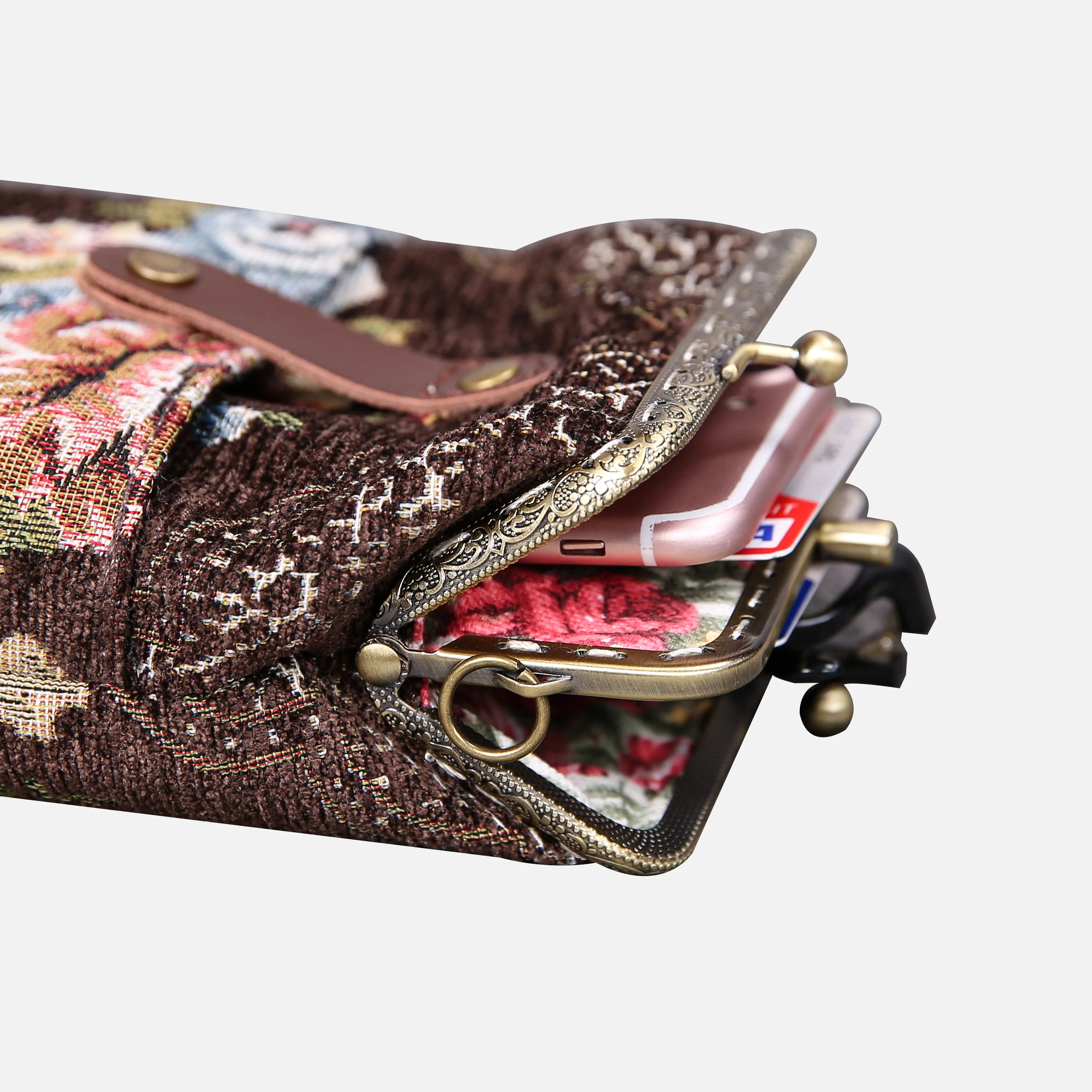 Floral Brown Carpet Phone Case - Image 7