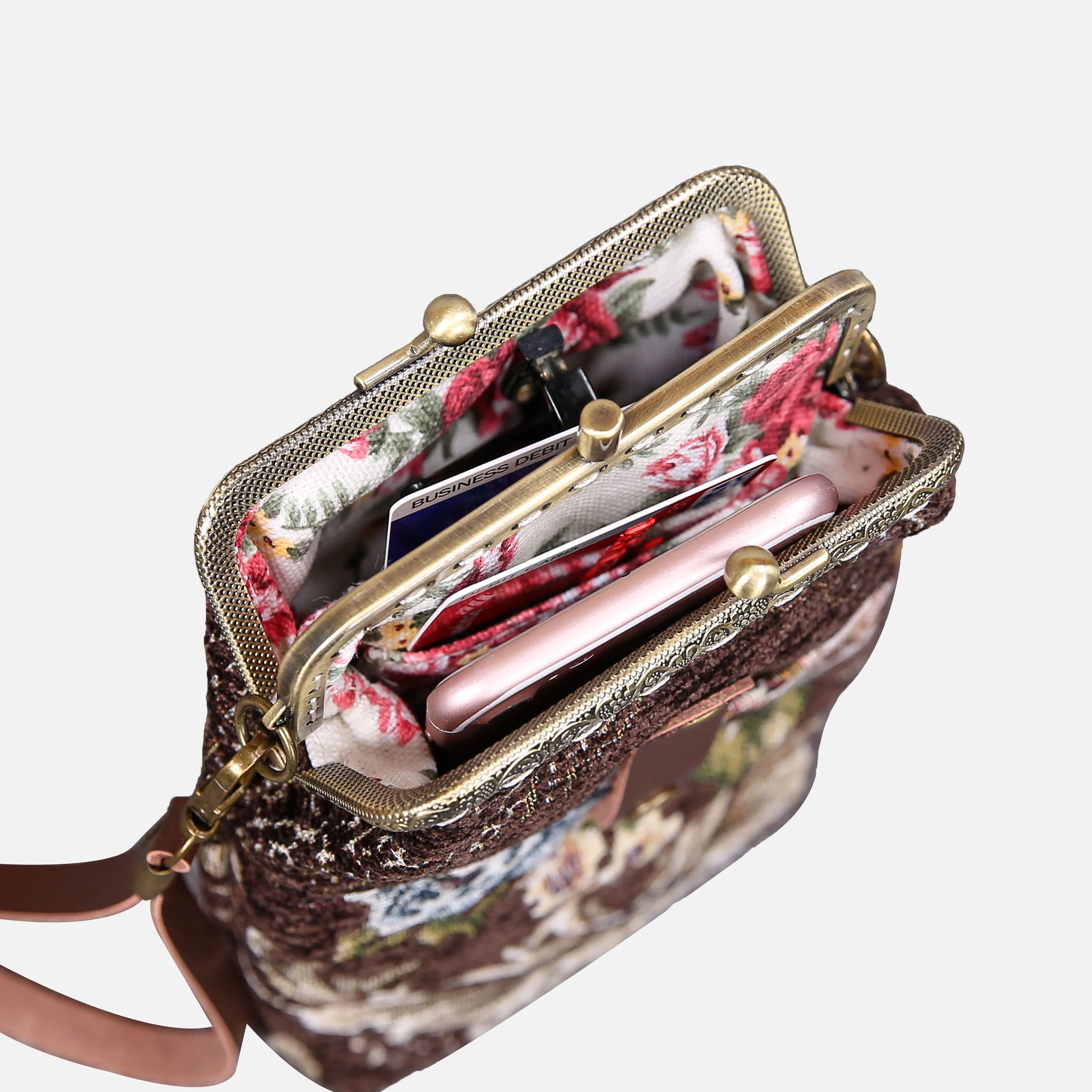 Floral Brown Carpet Phone Case - Image 9