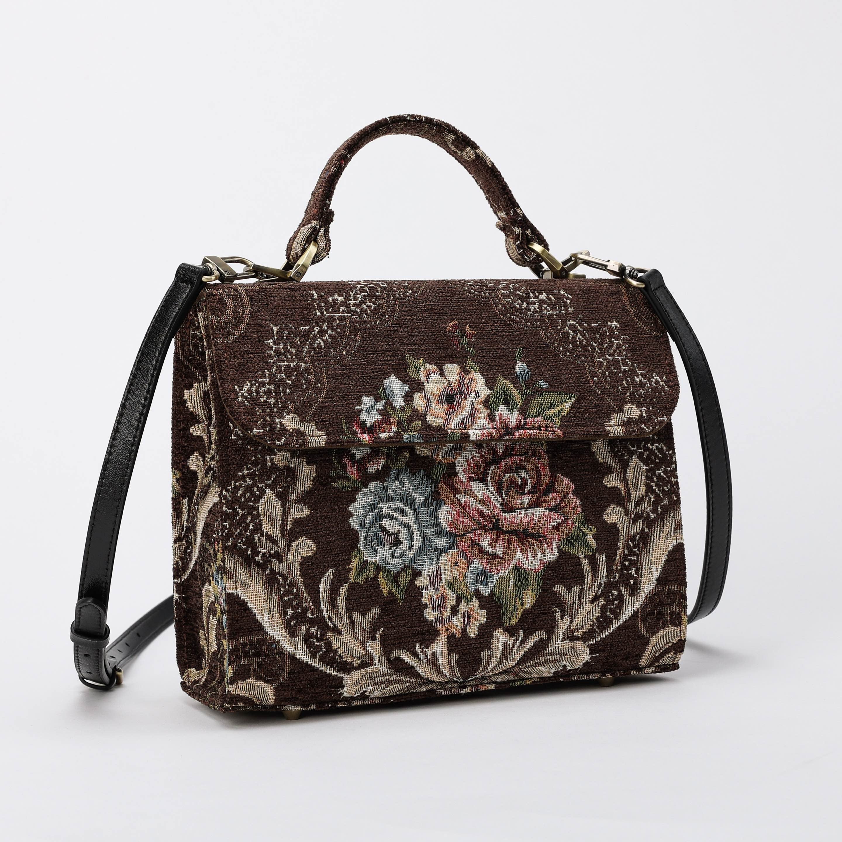Floral Coffee Flap Satchel - Image 3