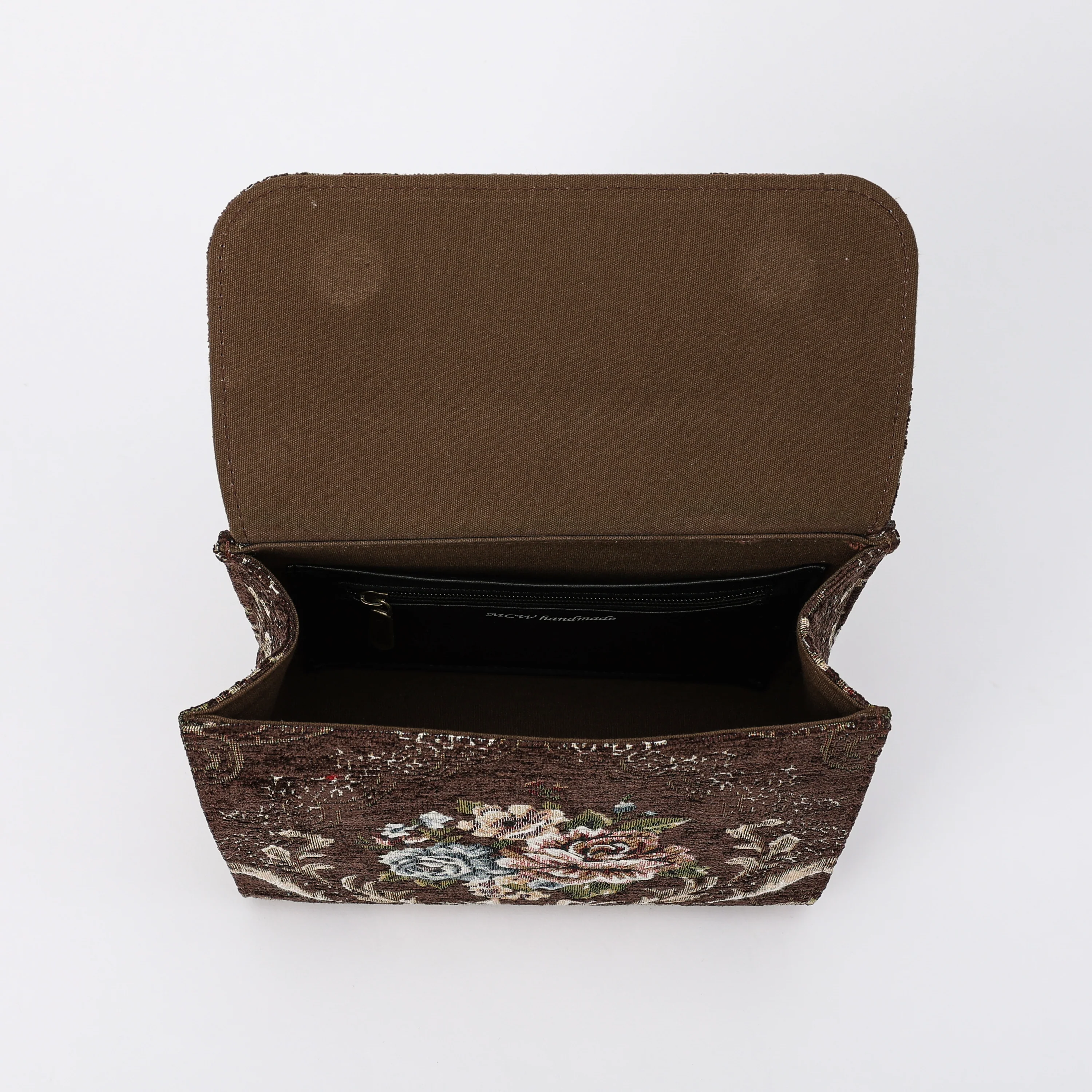 Floral Coffee Flap Satchel - Image 5