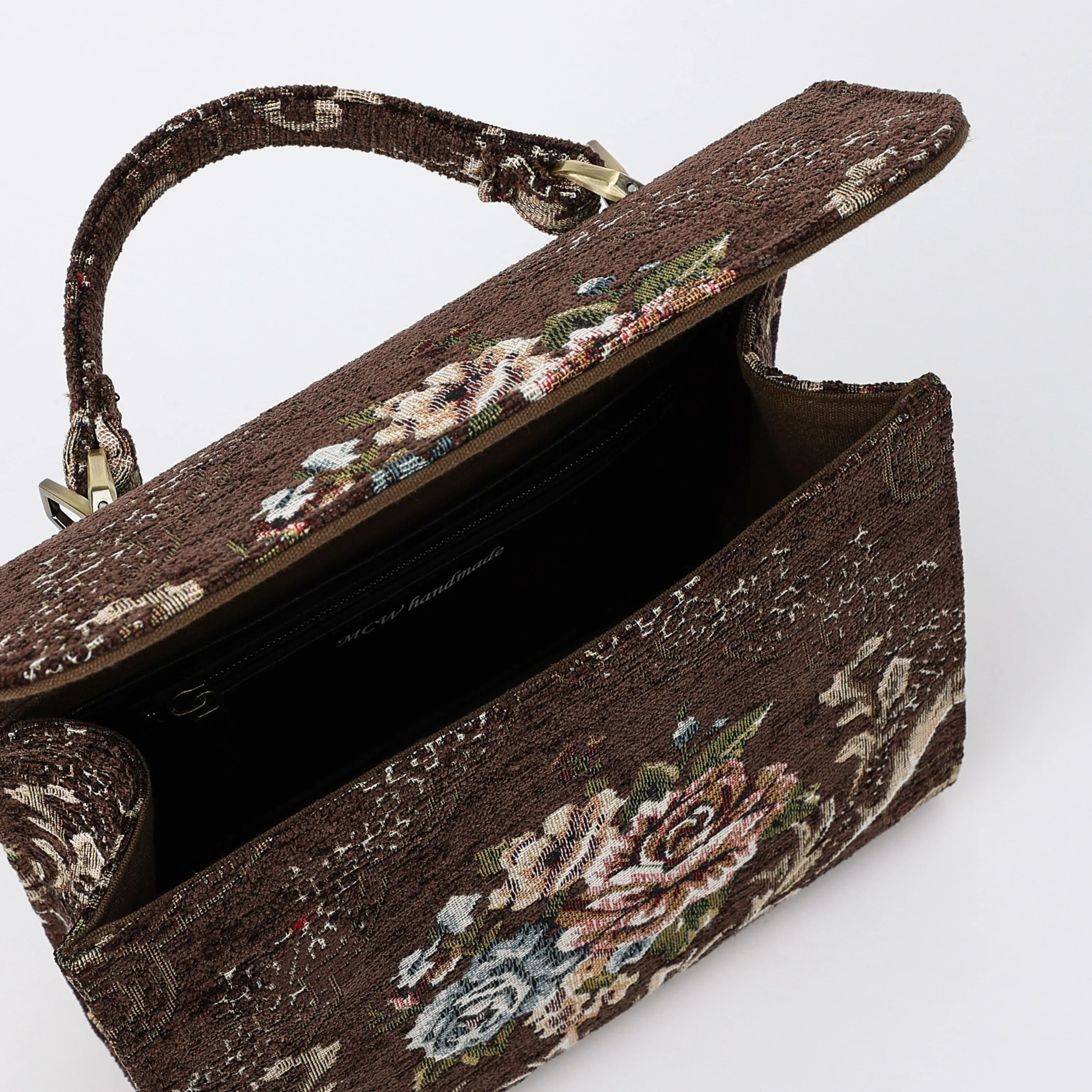 Floral Coffee Flap Satchel - Image 6