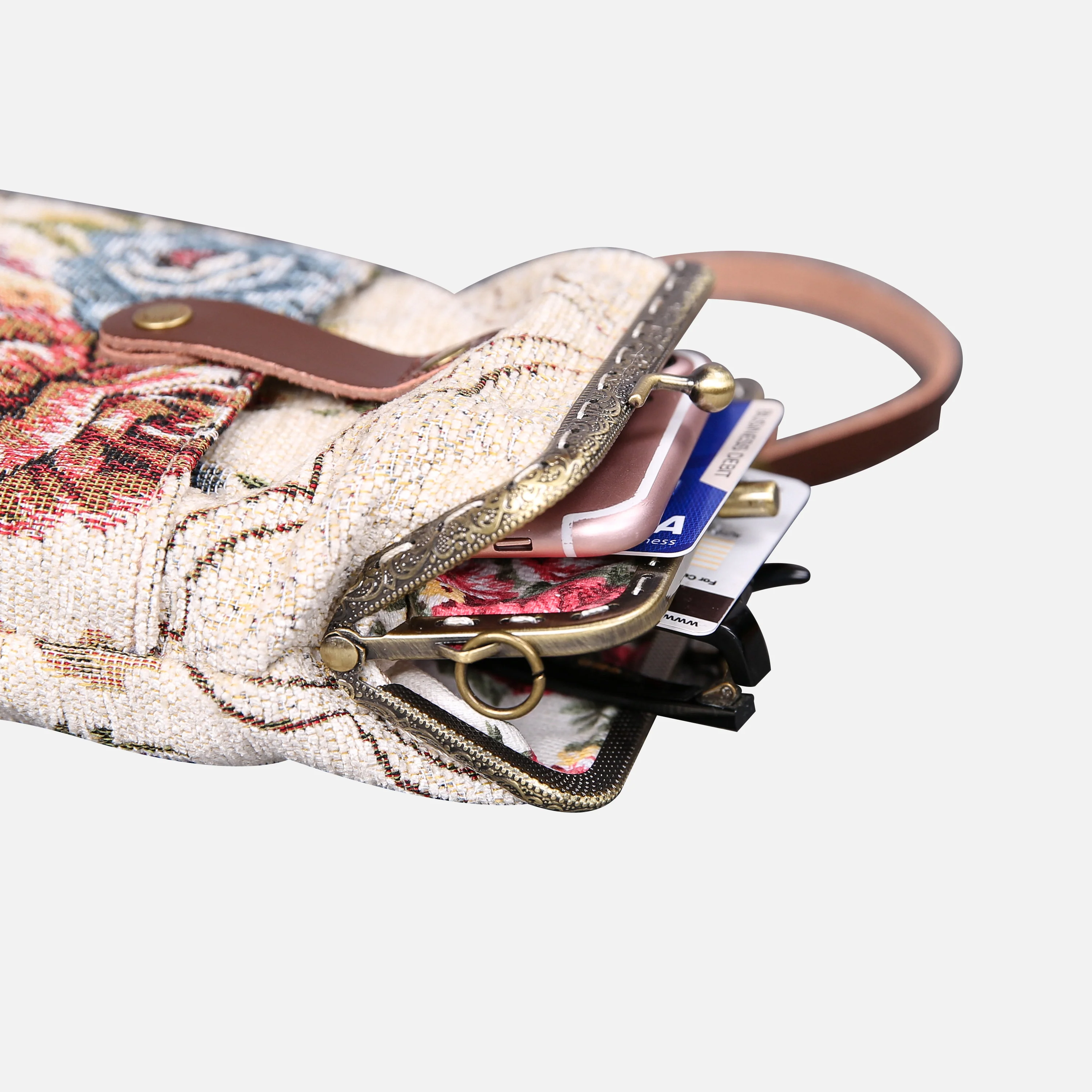 Floral Cream Carpet Phone Case - Image 9