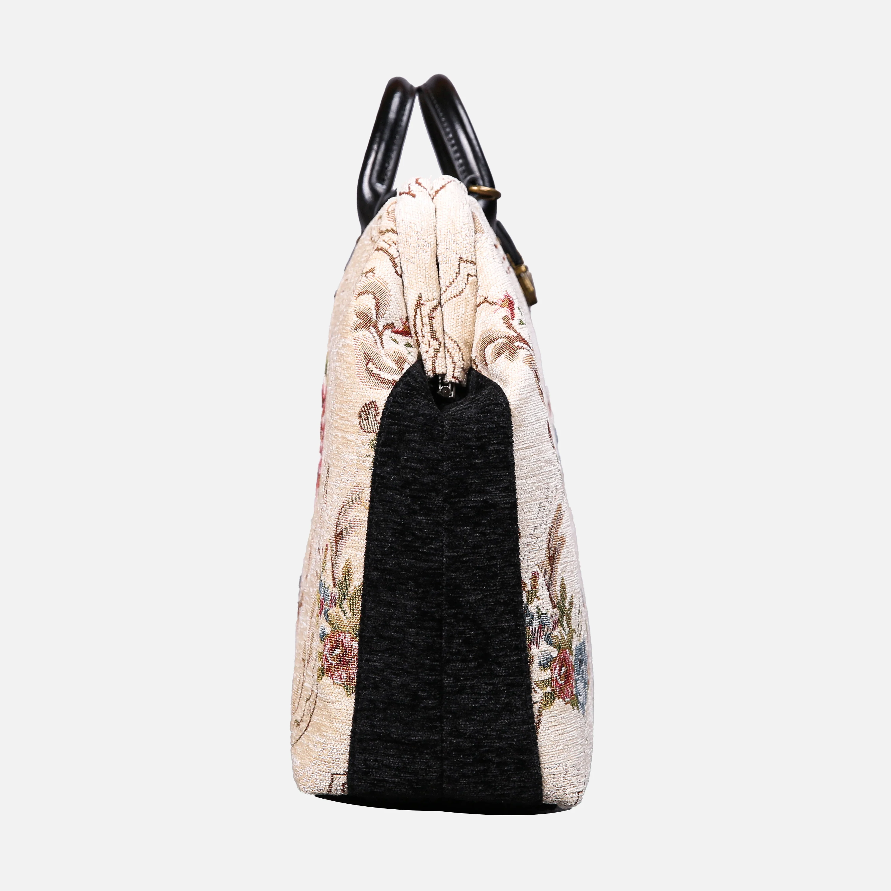 Floral Cream Laptop Work Bag - Image 3