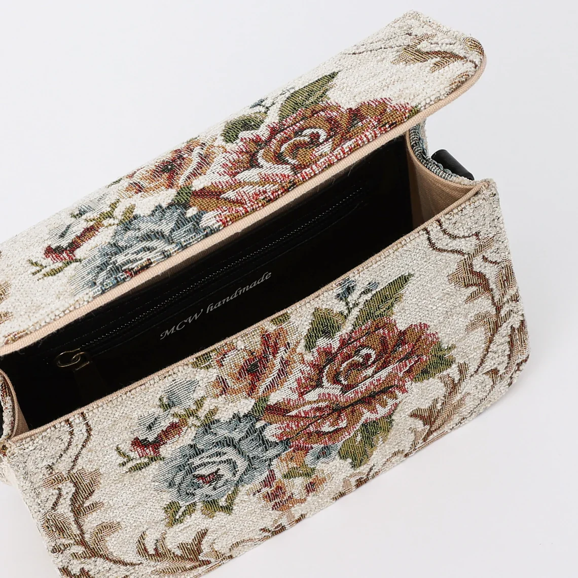 Floral Cream Flap Crossbody Bag - Image 7