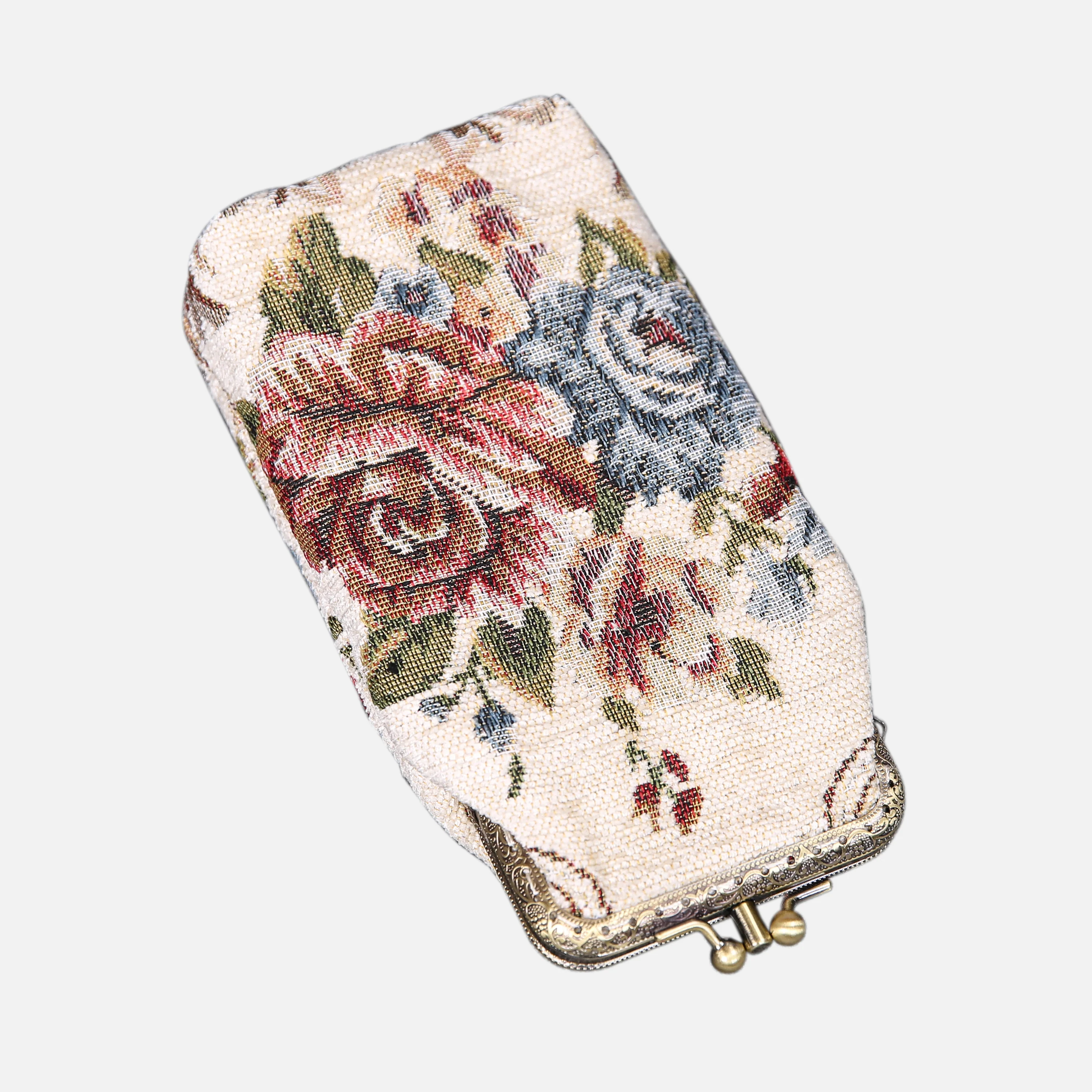 Floral Cream Carpet Eyeglasses Case