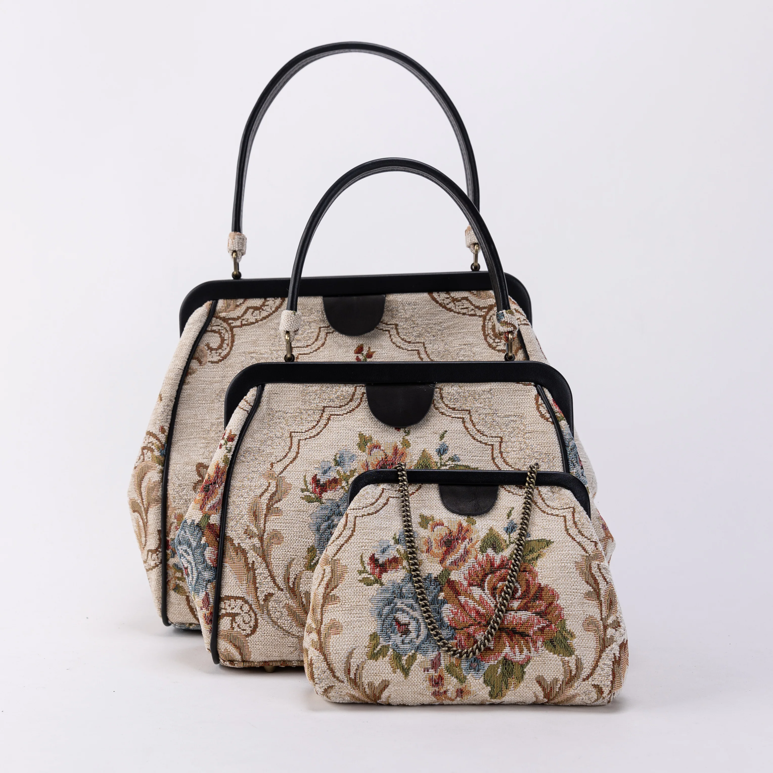 Floral Cream Alma Clutch - Image 8