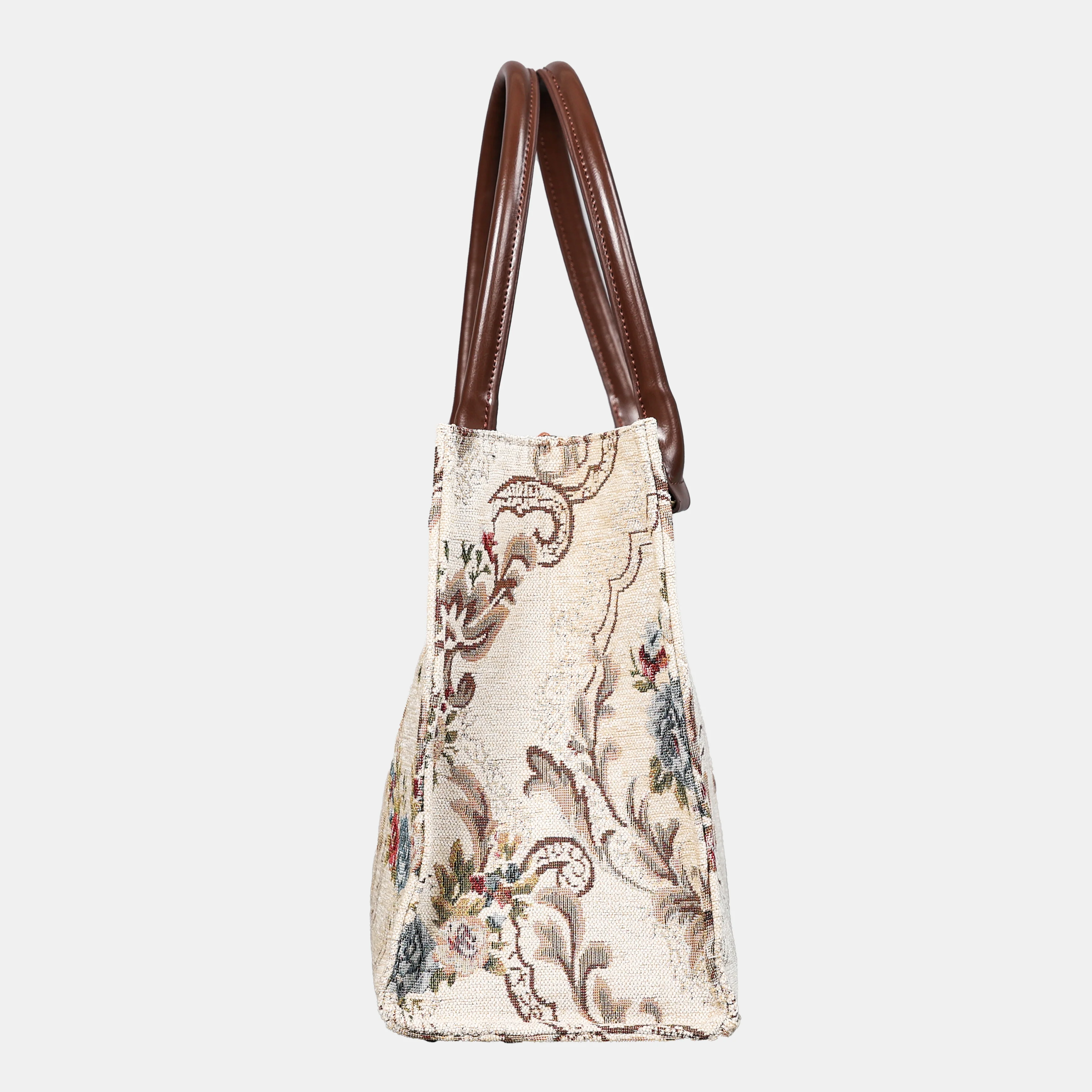 Floral Cream Laptop Work Tote - Image 3
