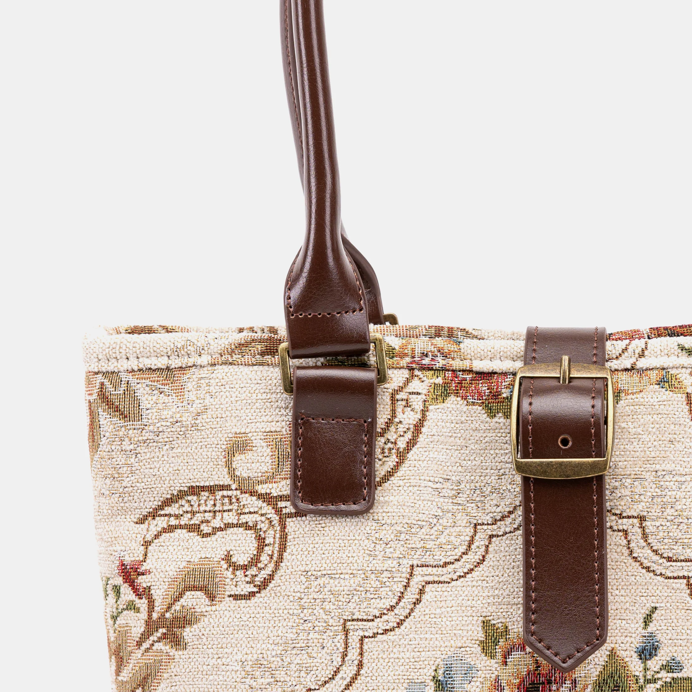 Floral Cream Everyday Tote - Image 3