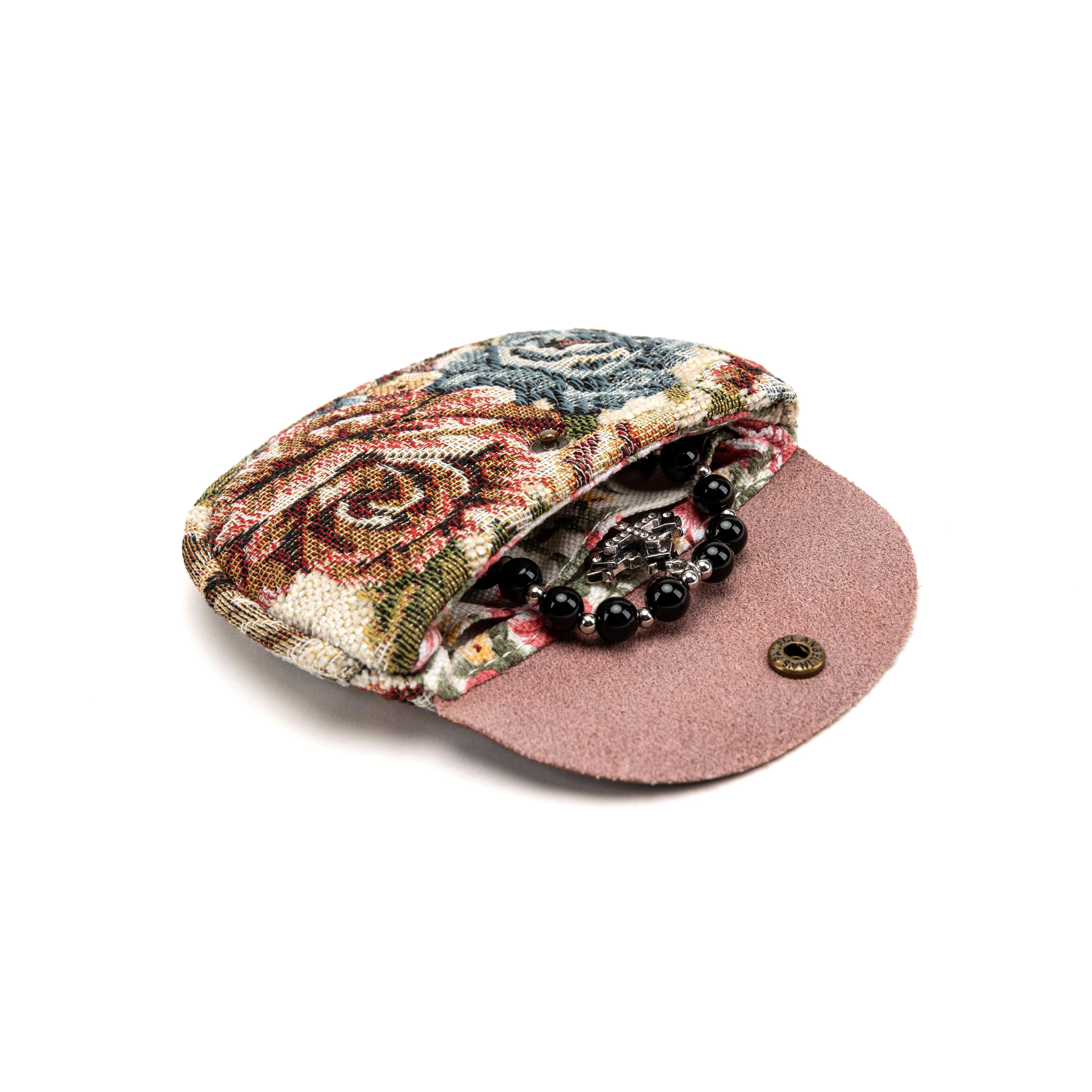 Floral Cream Rosary Bag - Image 3