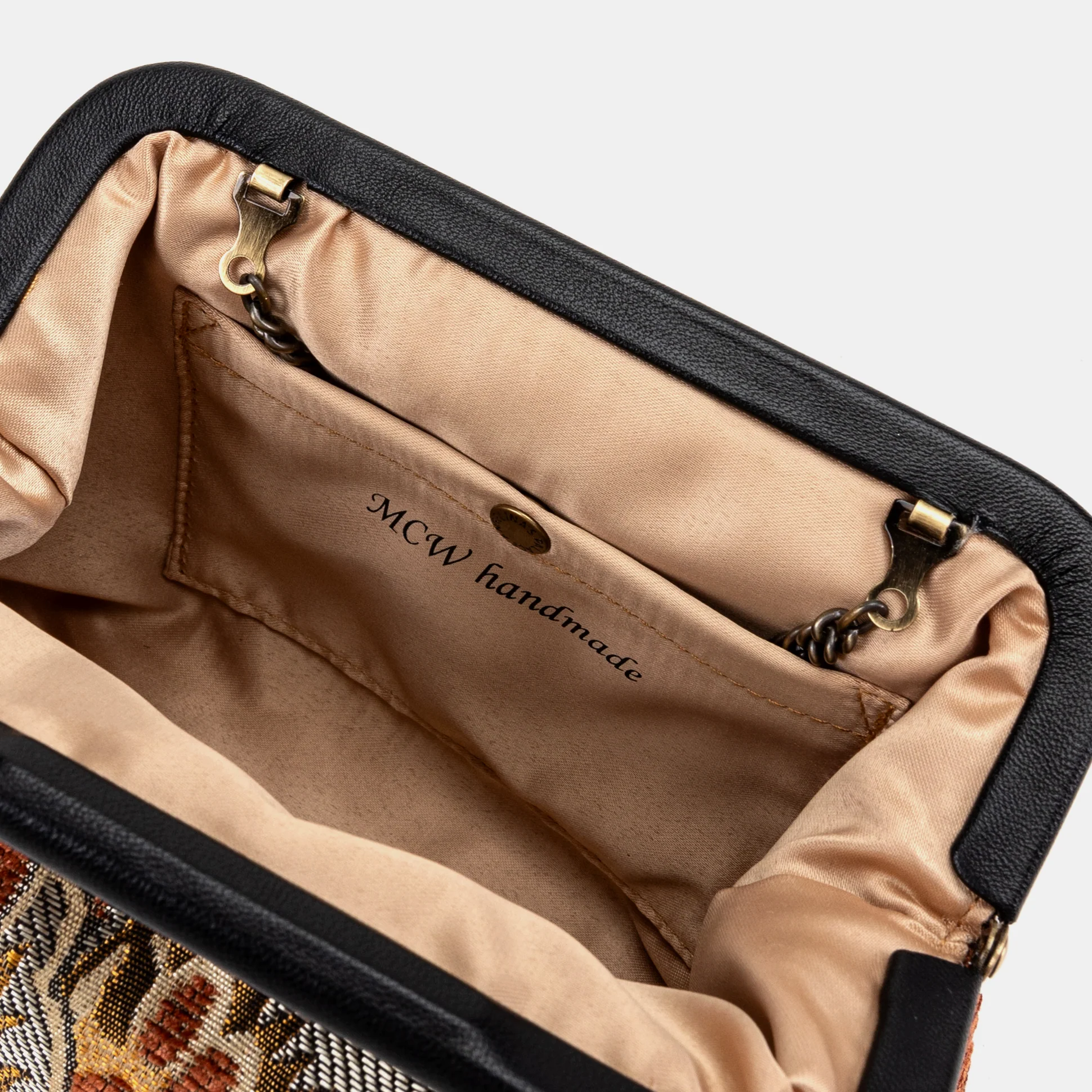 Floral Paisley Orange Alma Clutch - Image 3