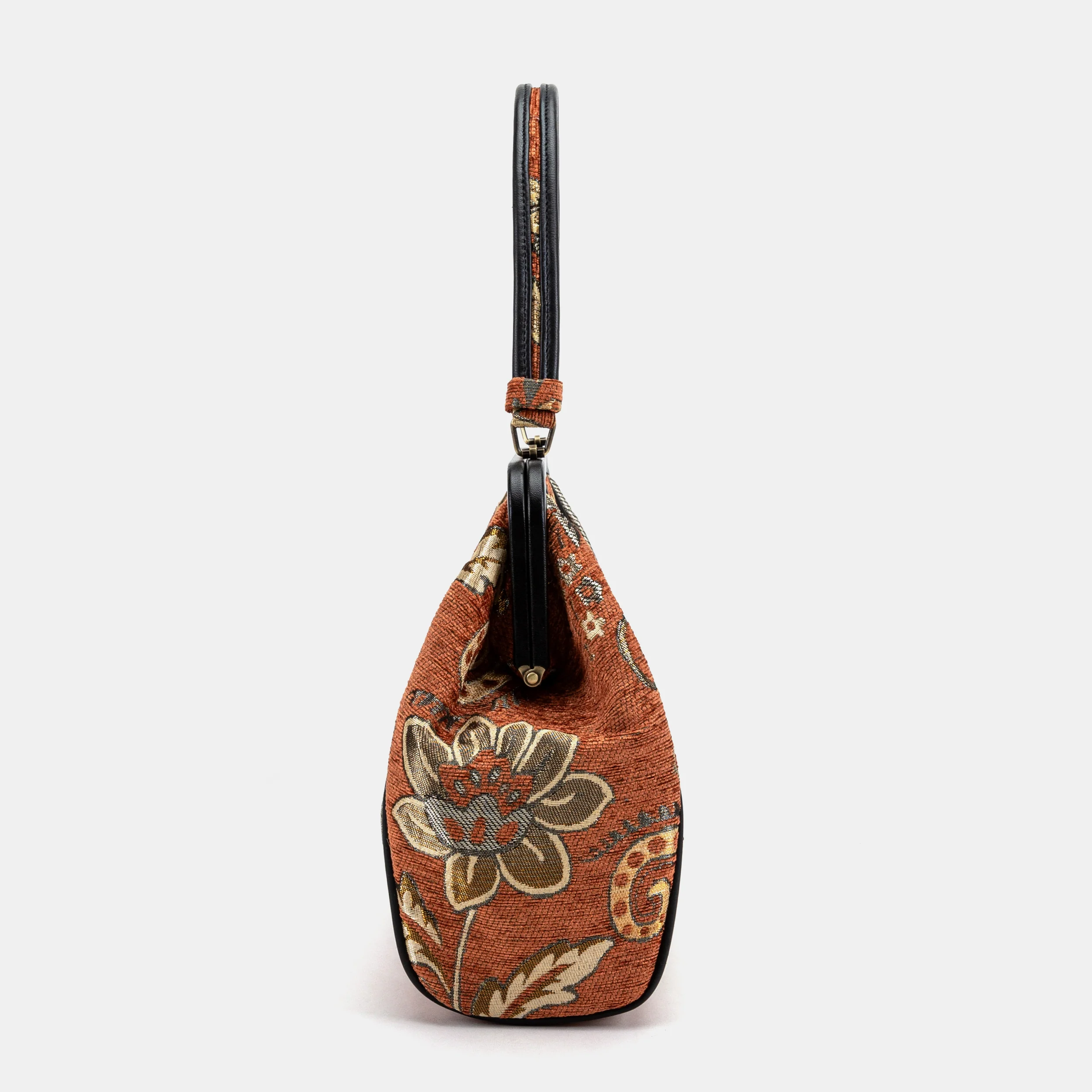 Floral Paisley Orange Alma Shoulder Bag - Image 4