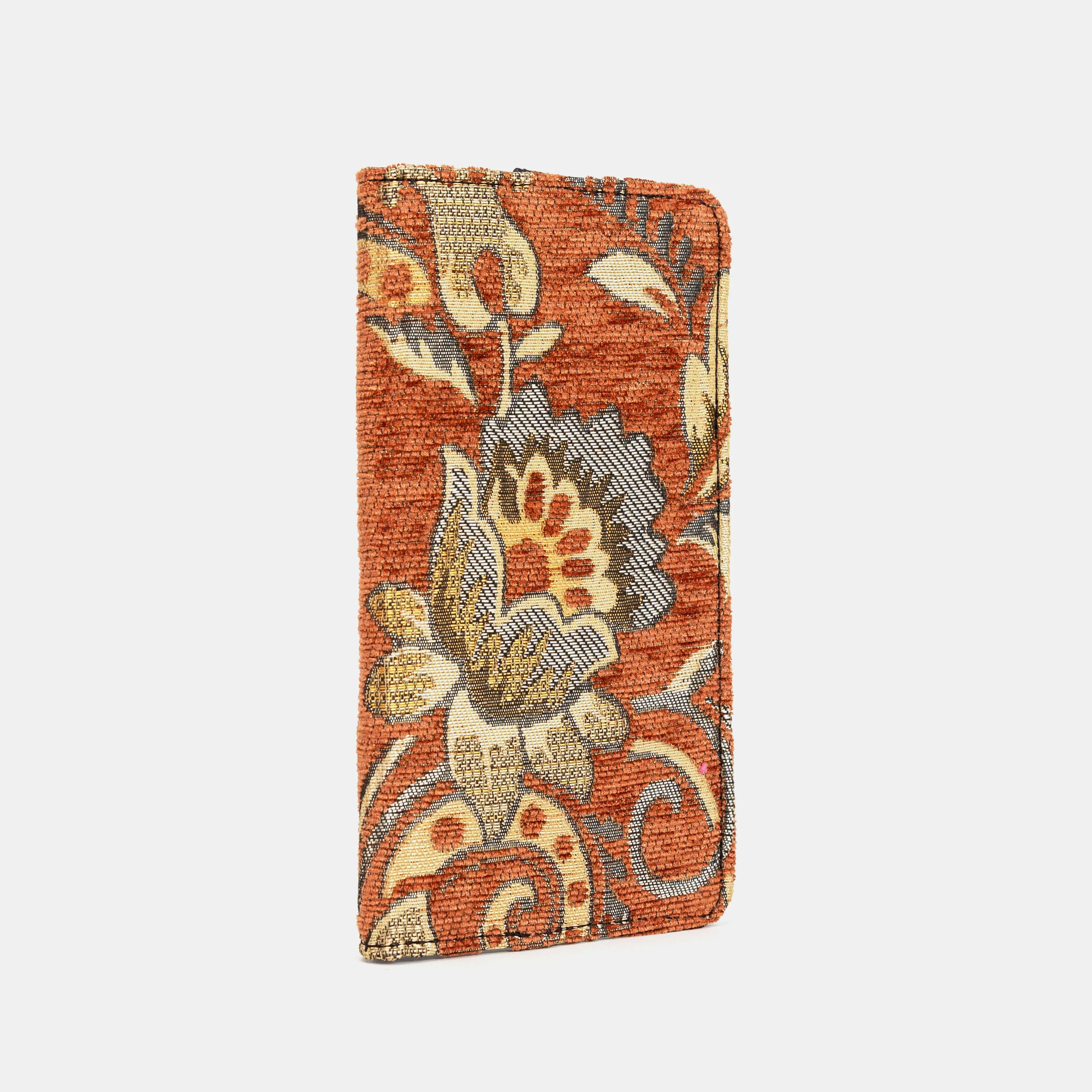 Floral Paisley Orange Checkbook Cover - Image 2
