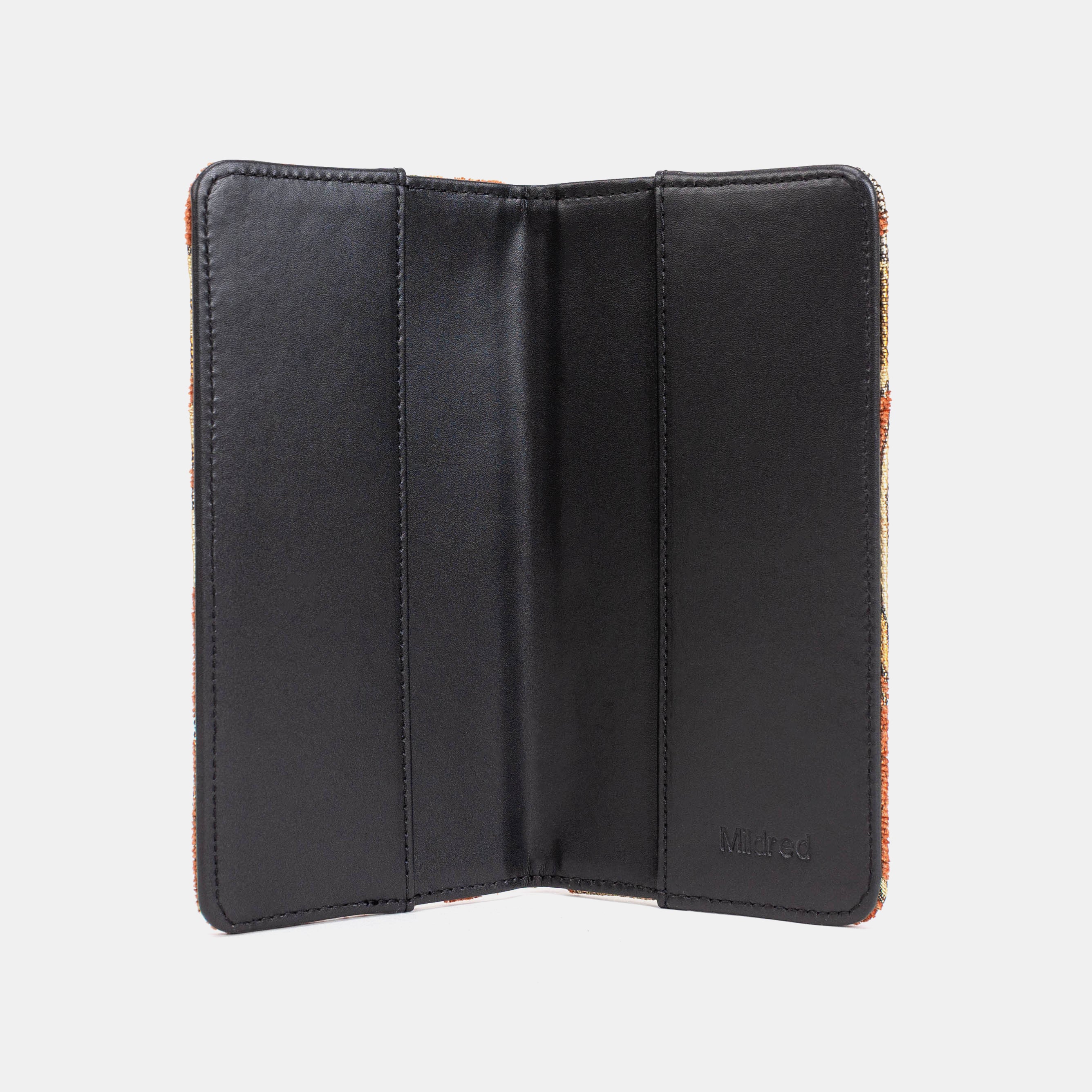 Floral Paisley Orange Checkbook Cover - Image 3