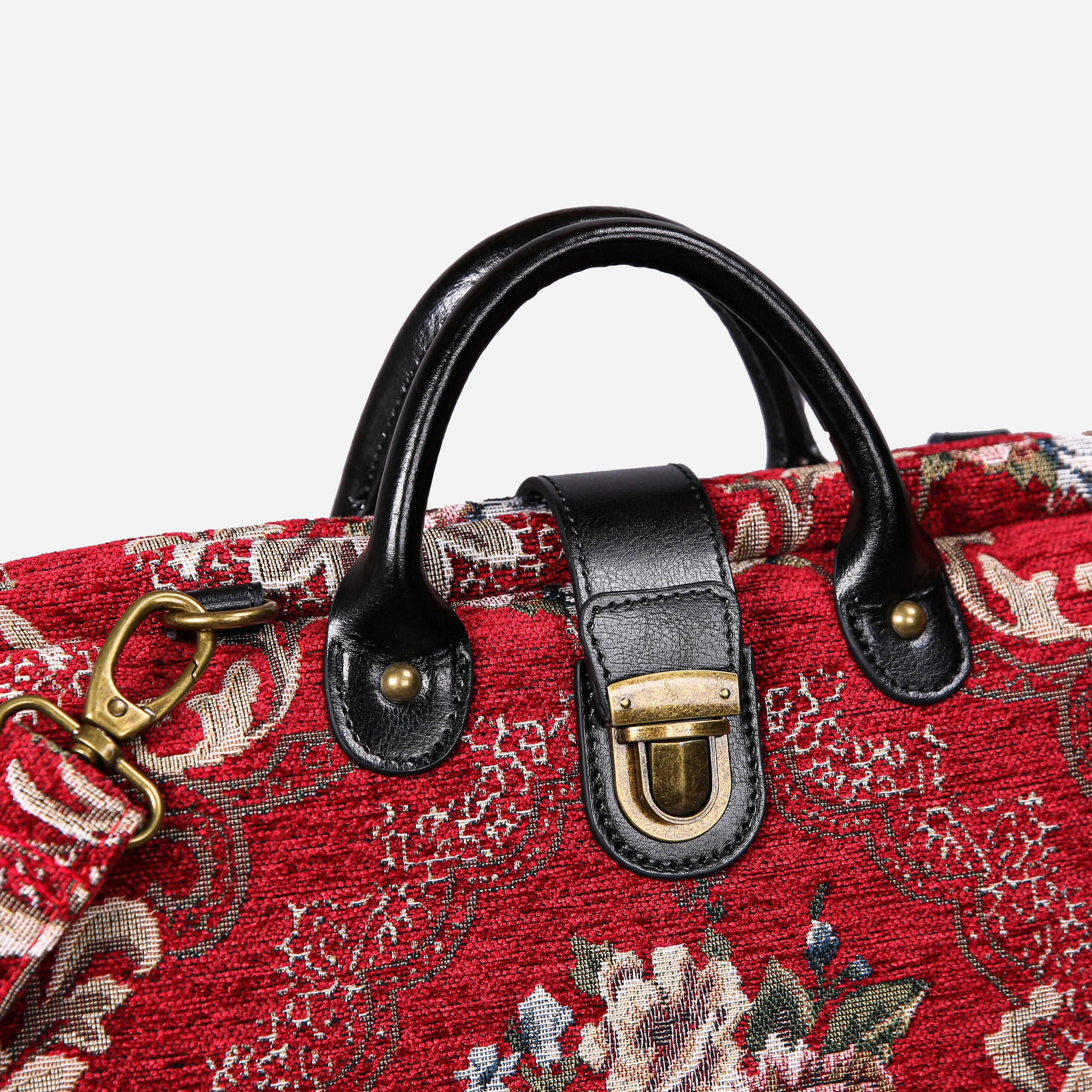 Floral Red Laptop Work Bag - Image 6