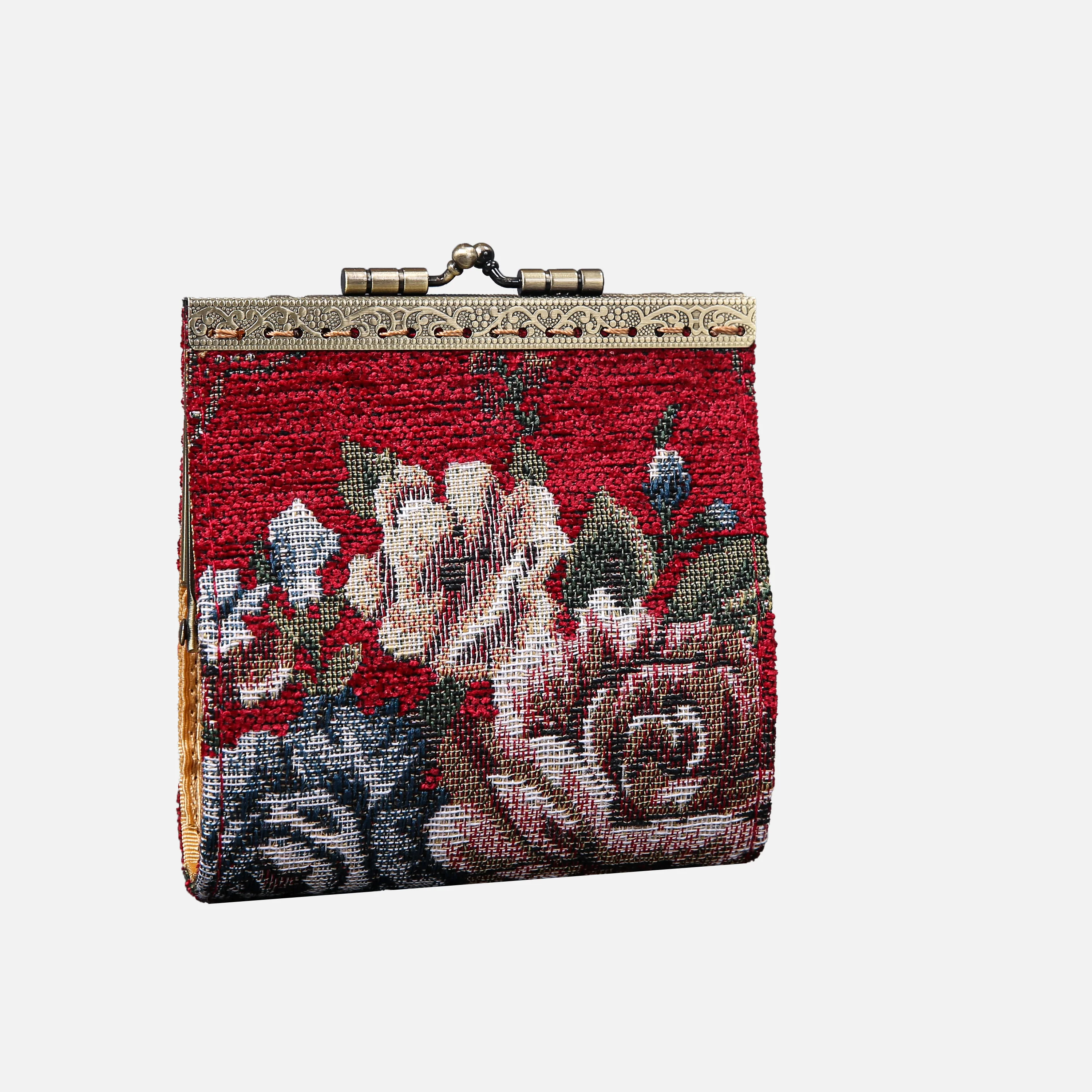 Floral Red Card Wallet - Image 2