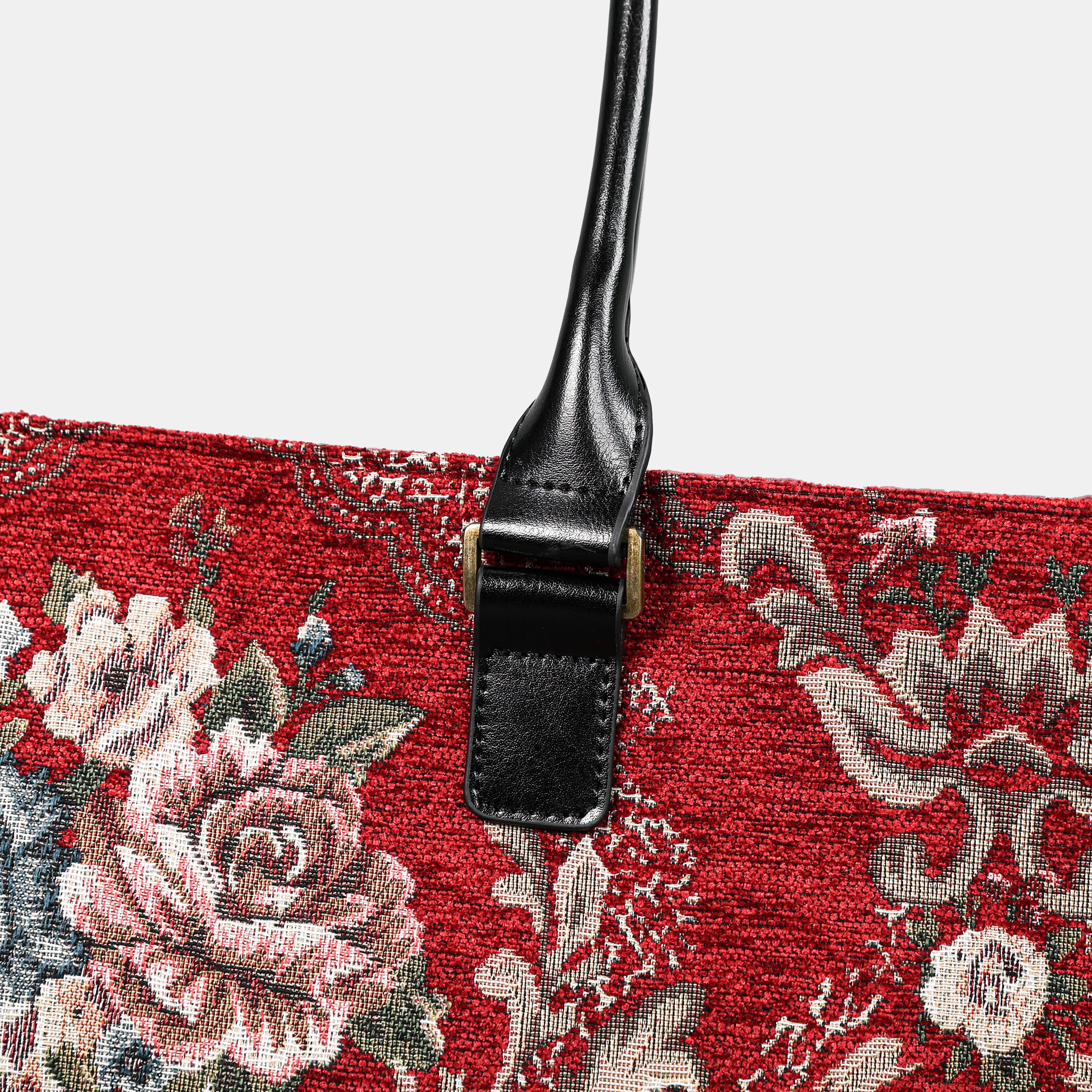 Floral Red Laptop Work Tote - Image 5