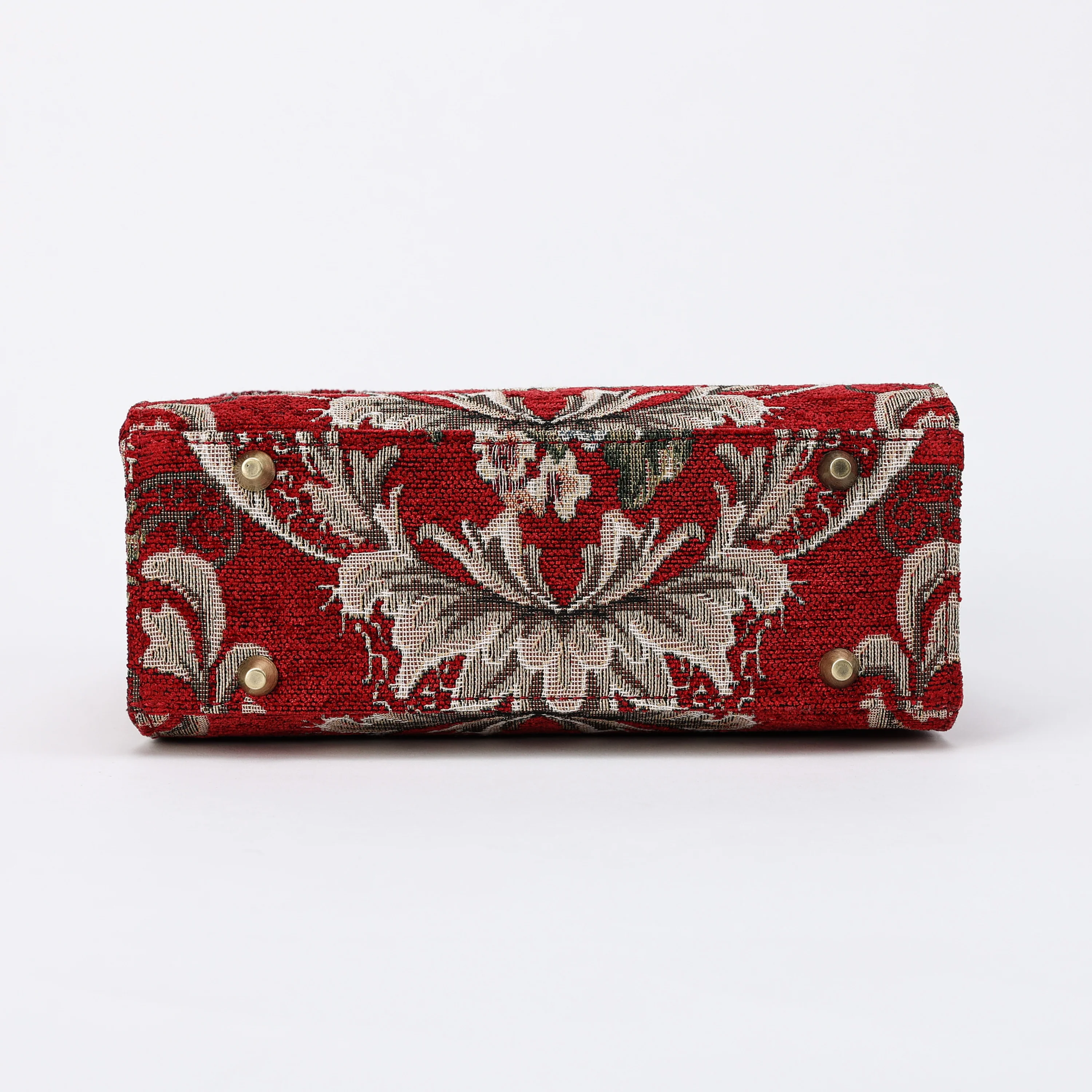 Floral Red Flap Satchel - Image 8